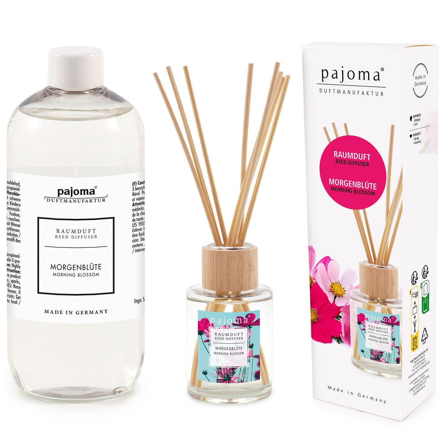 Pajoma Raumduft Nachf�llflasche Morgenbl�te 500 ml & 100 ml Raumduft Set
