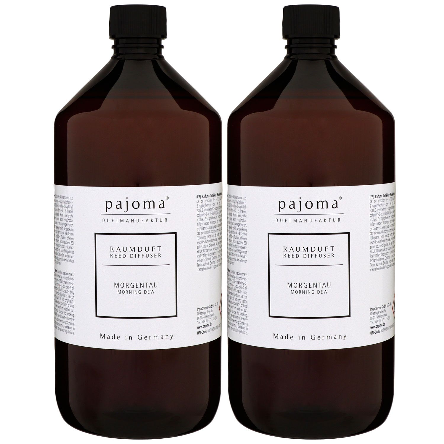 Pajoma Raumduft Nachf�llflasche Morgentau 2 x 1000 ml Diffuser Lufterfrischer Set