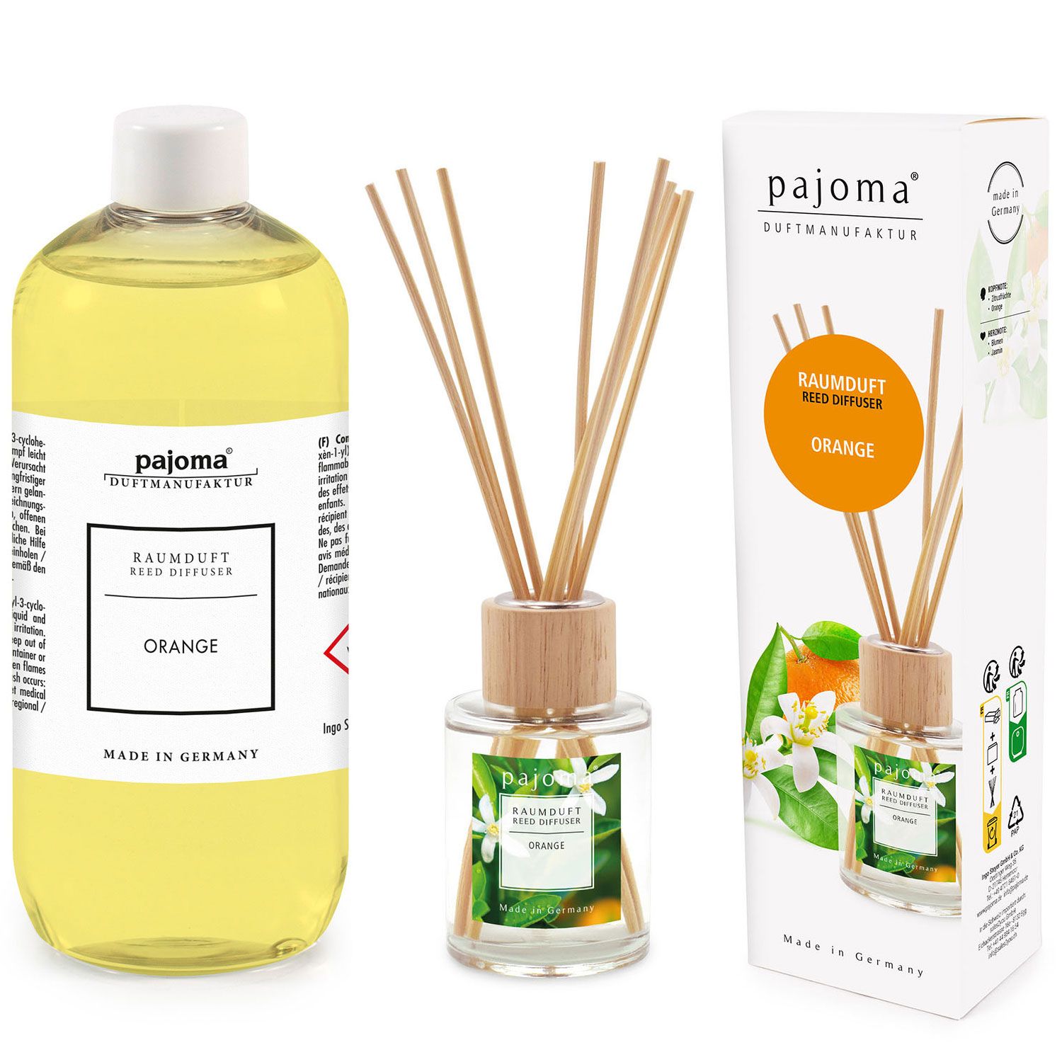 Pajoma Raumduft Nachf�llflasche Orange 500 ml & 100 ml Raumduft Set