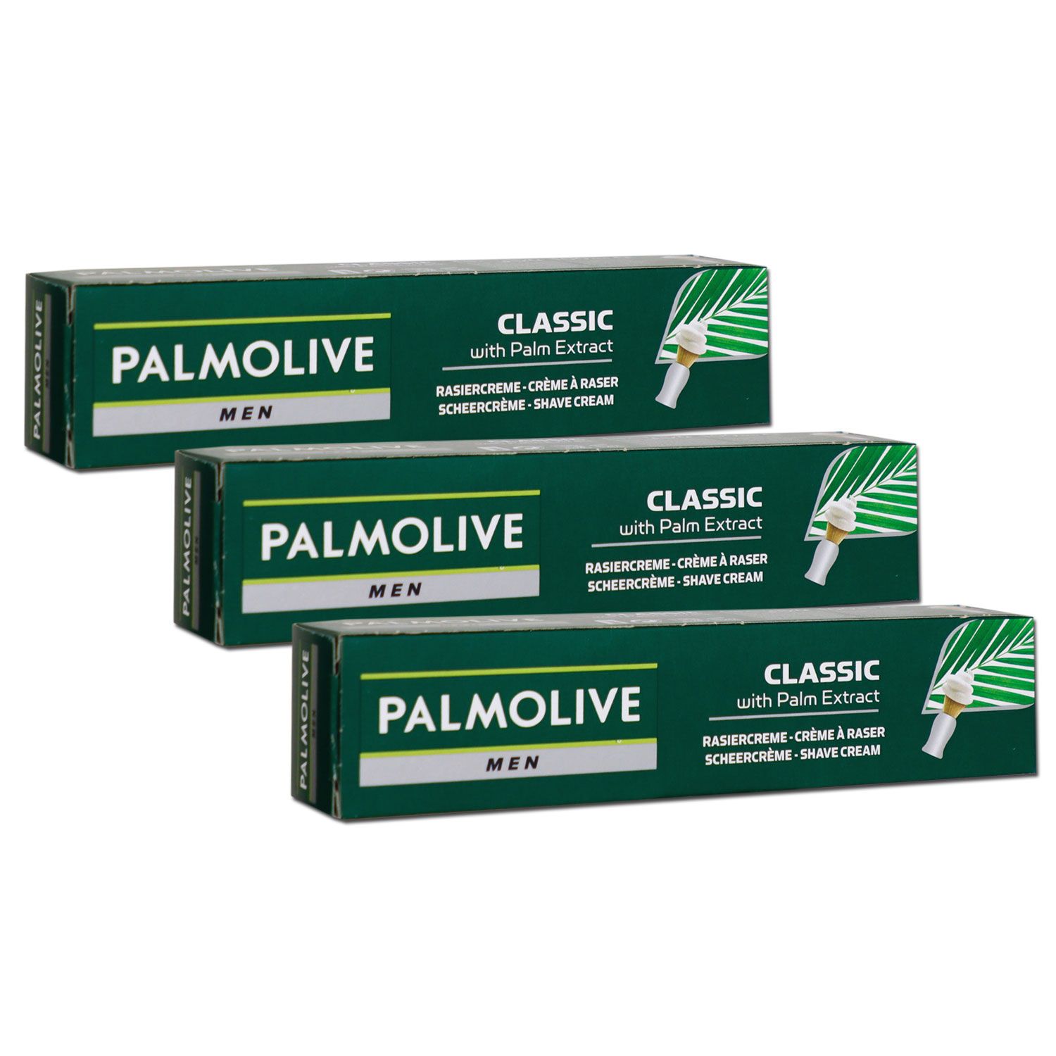 Palmolive Men Classic 3 x 100 ml Rasiercreme mit Palmenextrakt Set