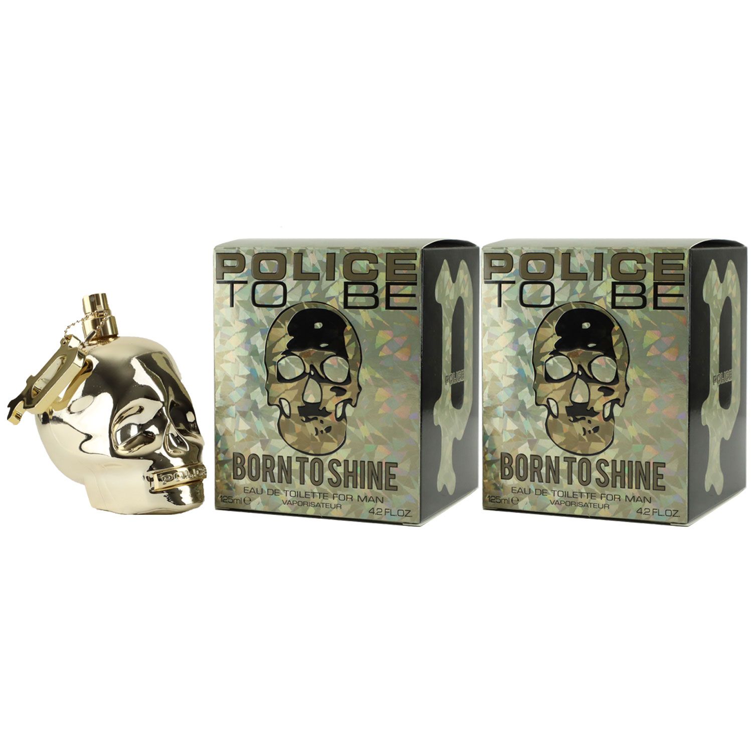 Police To Be Born To Shine for Man 2 x 125 ml Eau de Toilette EDT Set Herrenduft Herren