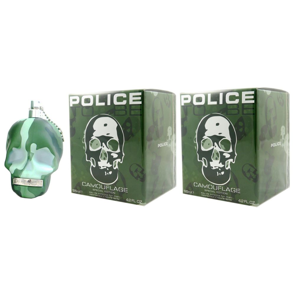Police To Be Camouflage 2 x 125 ml Eau de Toilette EDT Set Herrenduft