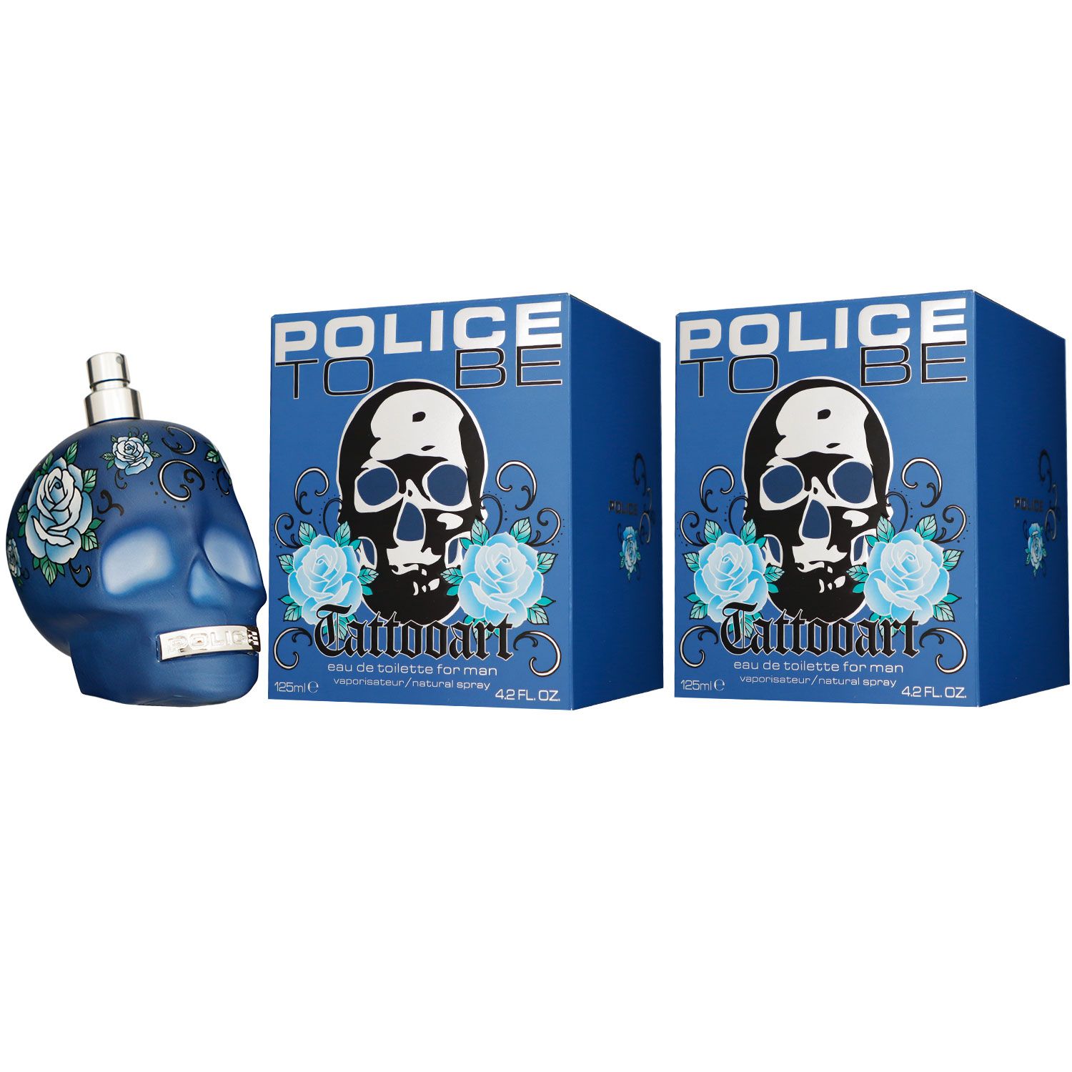 Police To Be Tattooart for Man 2 x 125 ml Eau de Toilette EDT Set