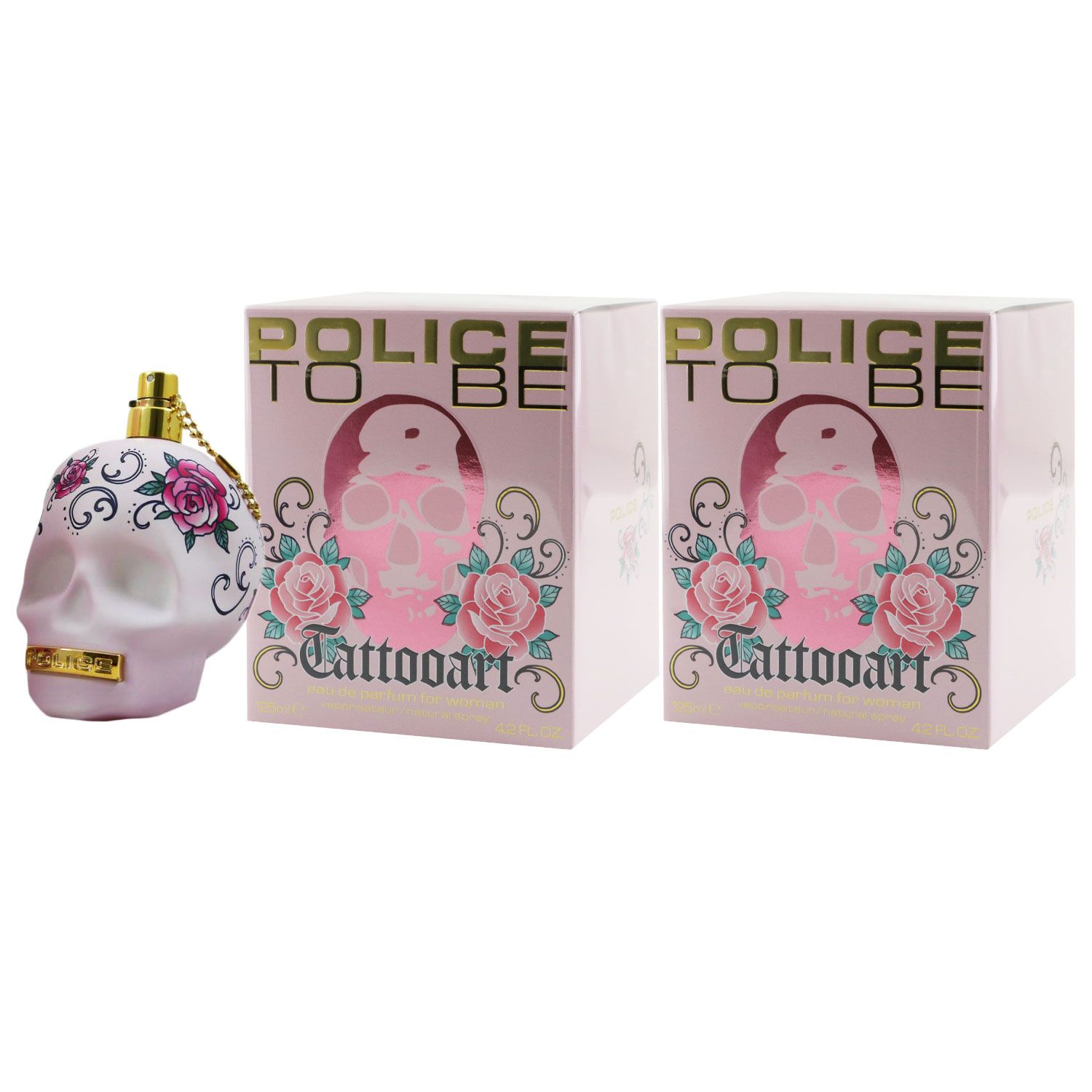 Police To Be Tattooart for Woman 2 x 125 ml Eau de Parfum EDP Set