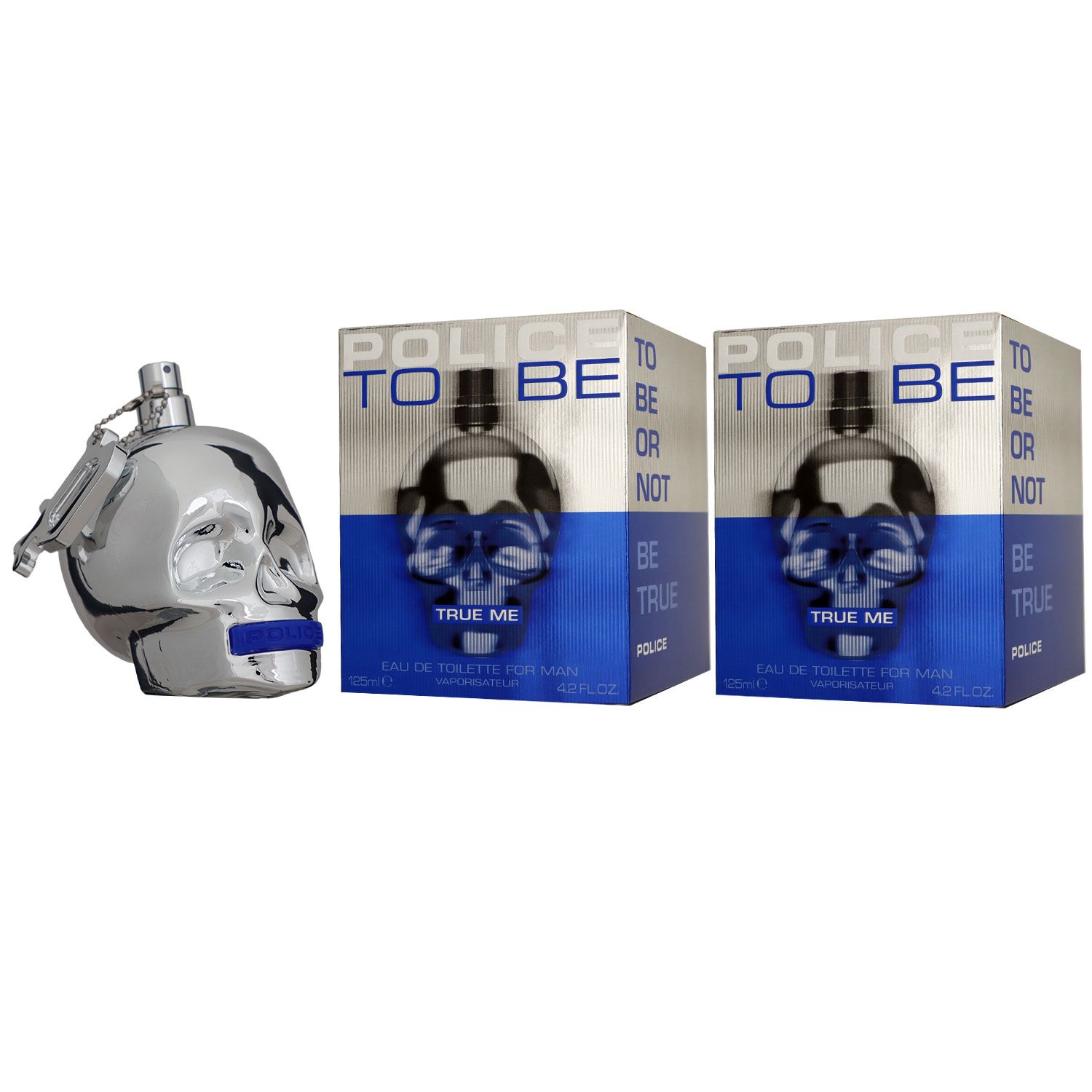 Police To Be True Me for Man 2 x 125 ml Eau de Toilette EDT Set Herrenduft