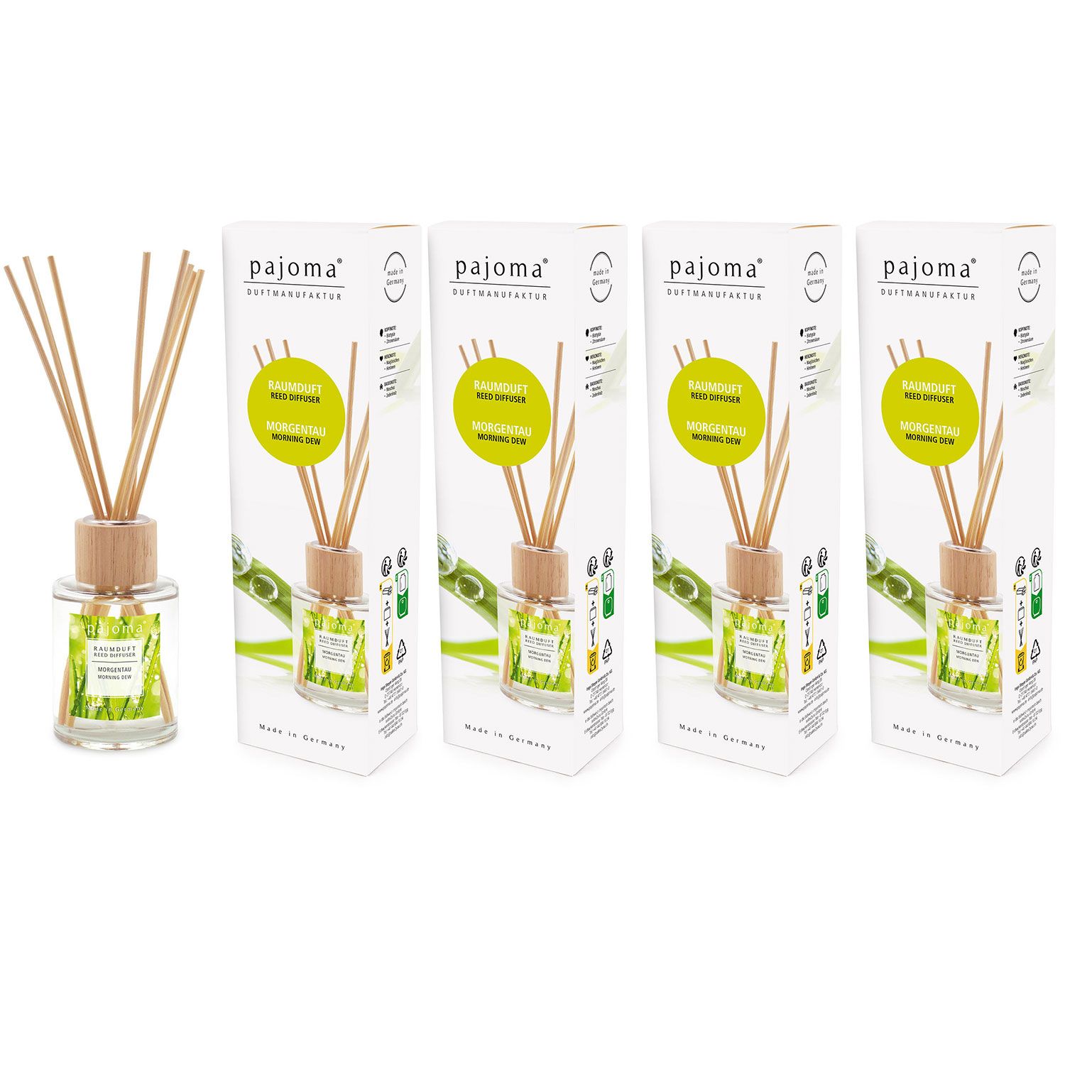 Raumduft Morgentau 4 x 100 ml Pajoma Raumduftdiffuser Duft�l Lufterfrischer Set