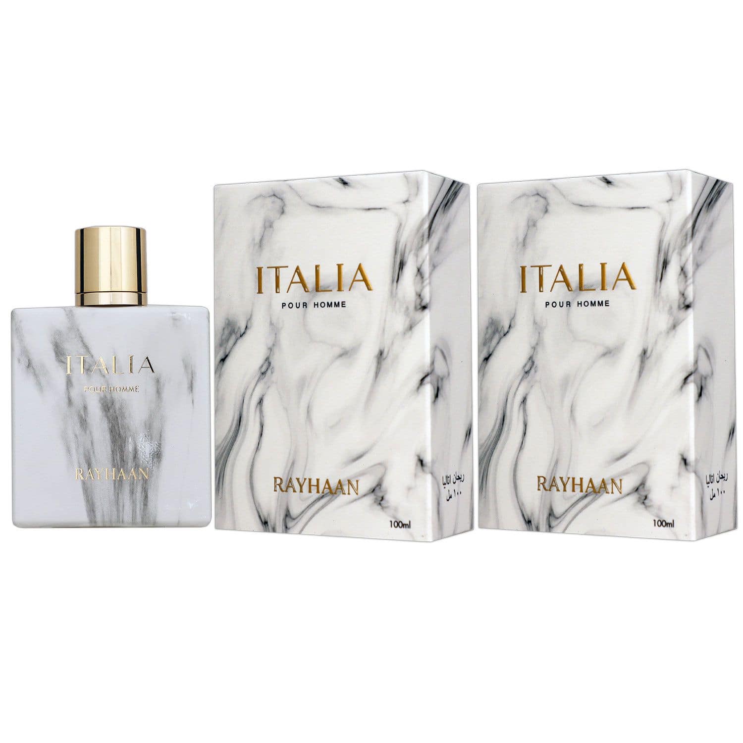 Rayhaan Italia 2 x 100 ml Eau de Parfum EDP Set Herrenparfum Herren Parfum