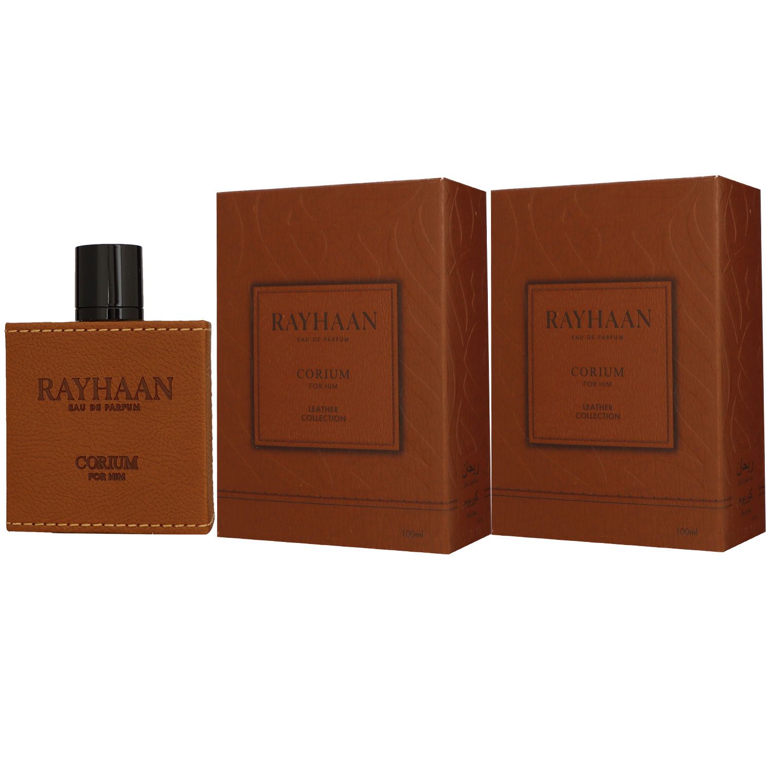 Rayhaan Leather Collection Corium 2 x 100 ml Eau de Parfum EDP Set