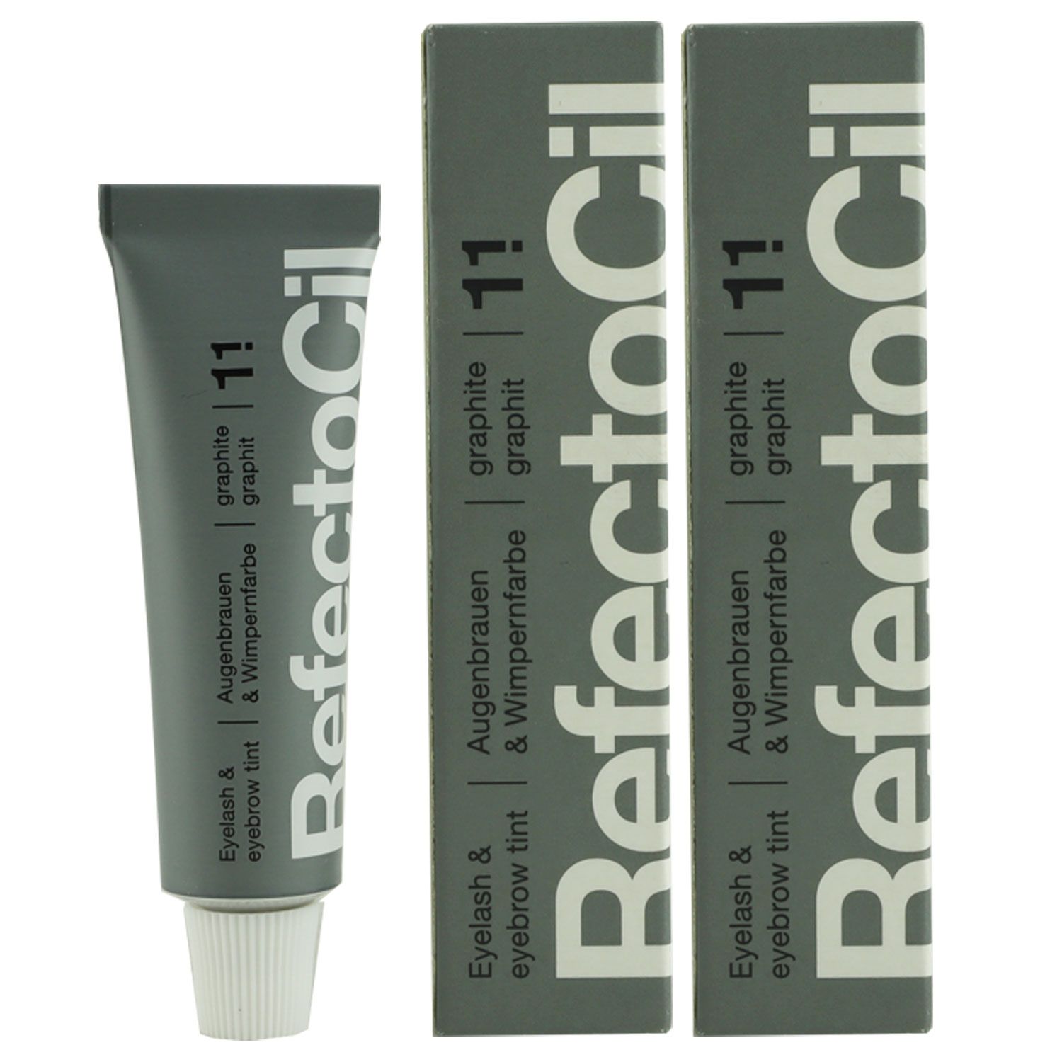 RefectoCil 1.1 graphit 2 x 15 ml Augenbrauenfarbe & Wimpernfarbe Set