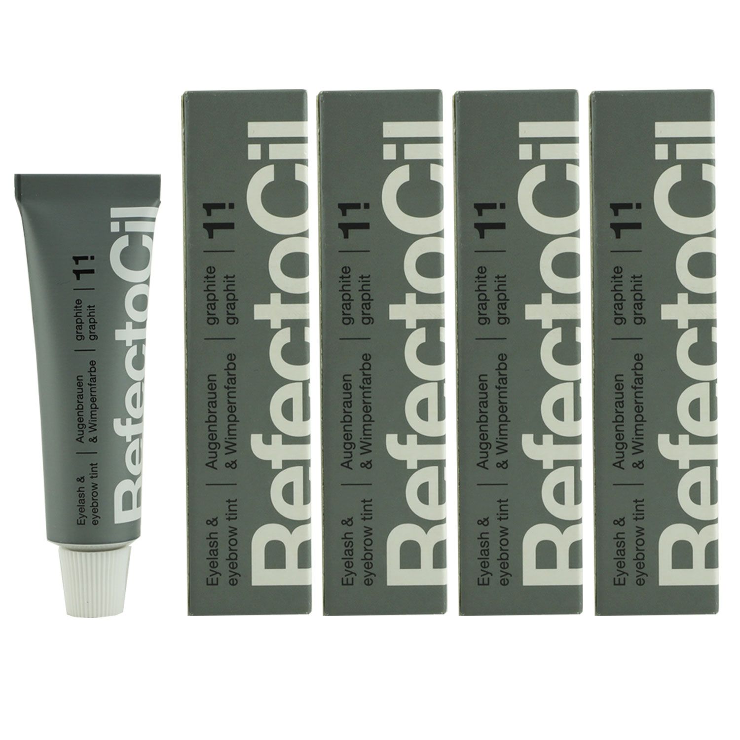 RefectoCil 1.1 graphit 4 x 15 ml Augenbrauenfarbe & Wimpernfarbe Set