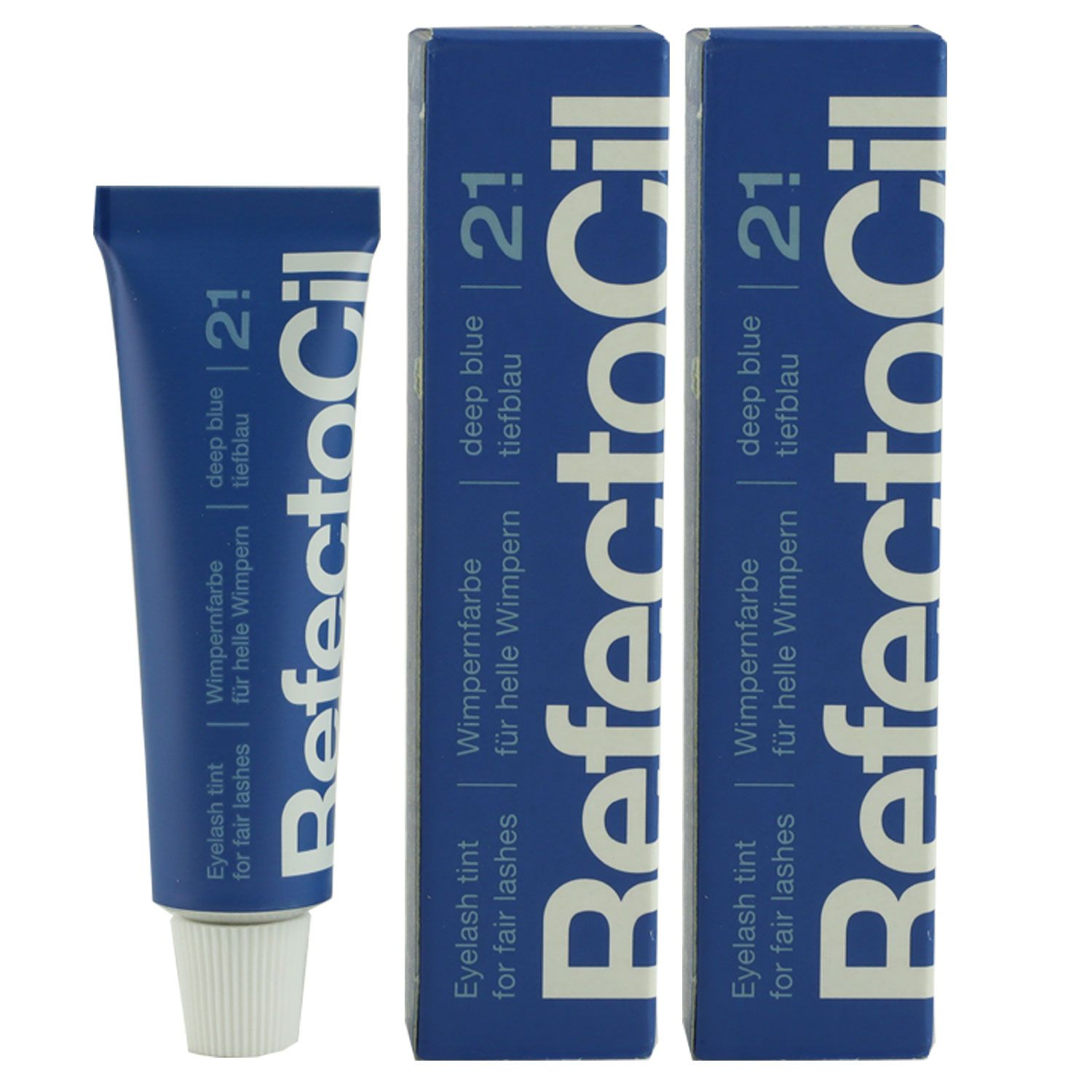 RefectoCil 2.1 Deep Blue tiefblau 2 x 15 ml Augenbrauenfarbe & Wimpernfarbe Set