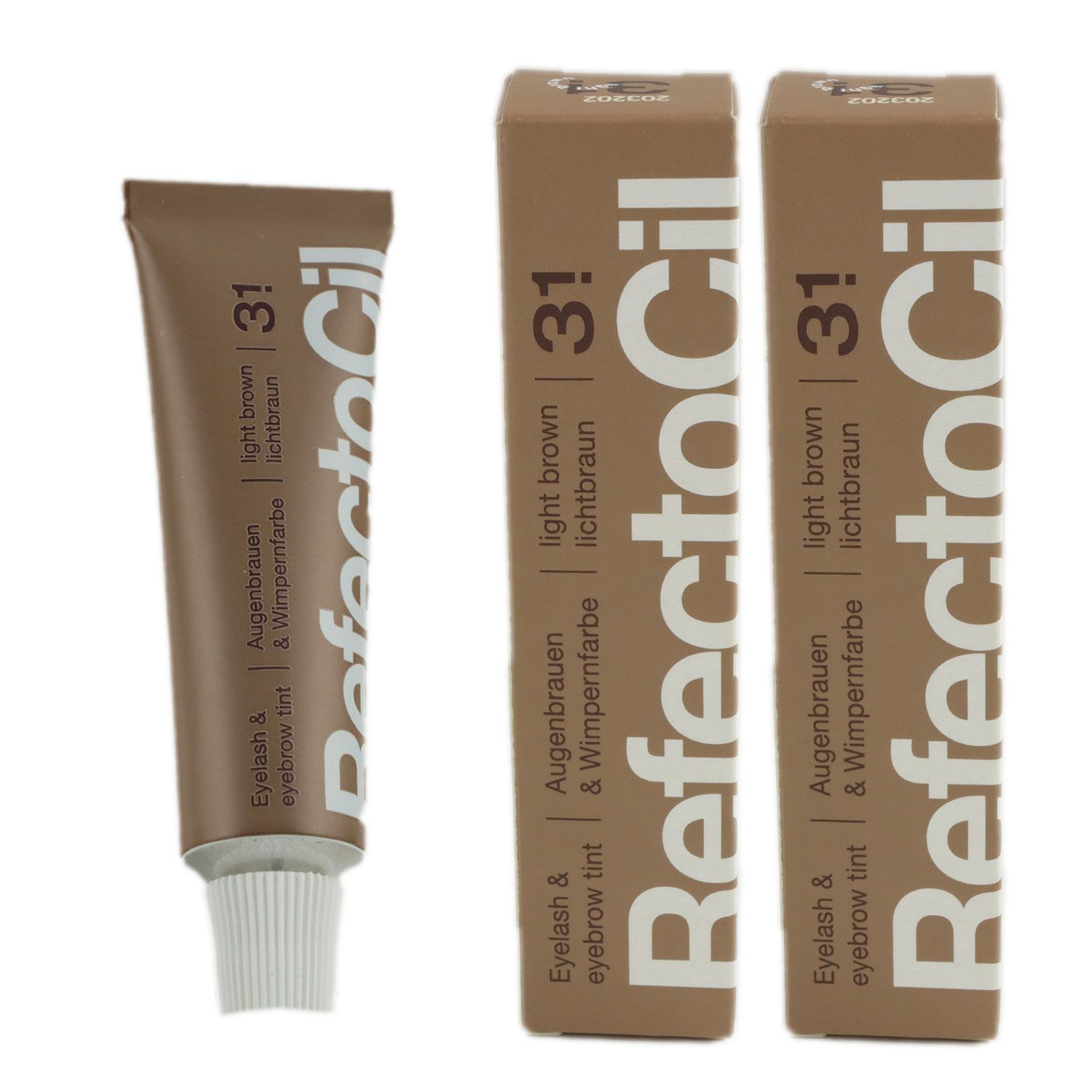 RefectoCil 3.1 Light Brown lichtbraun 2 x 15 ml Augenbrauenfarbe & Wimpernfarbe Set