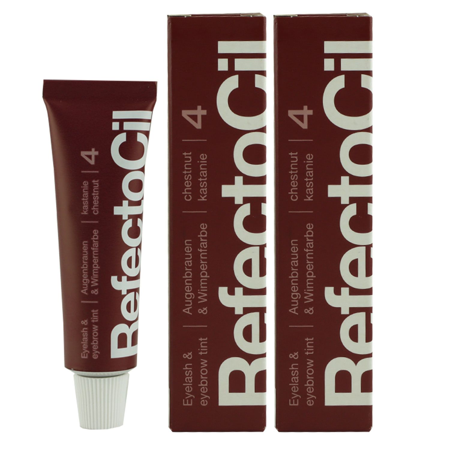 RefectoCil 4 Chestnut Kastanie 2 x 15 ml Augenbrauenfarbe & Wimpernfarbe Set