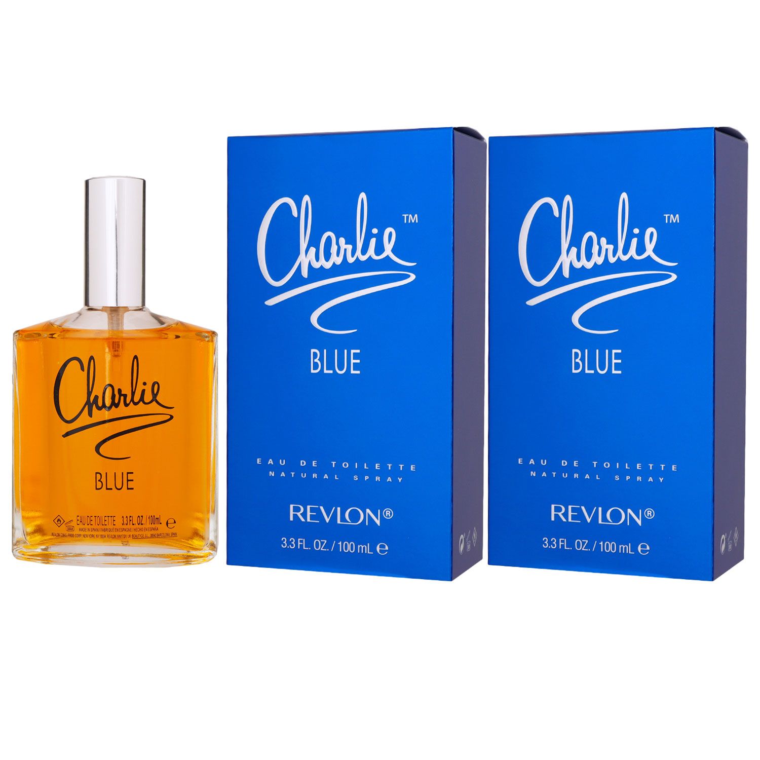 Revlon Charlie Blue 2 x 100 ml Eau de Toilette EDT Set Damenduft