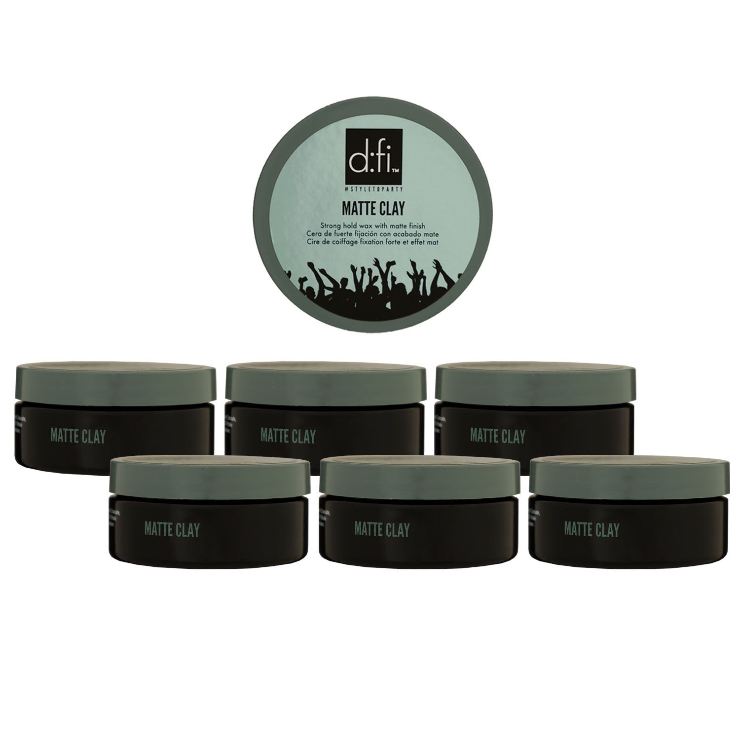 Revlon D:FI Matte Clay 6 x 75 g Haarwachs starker Halt Set