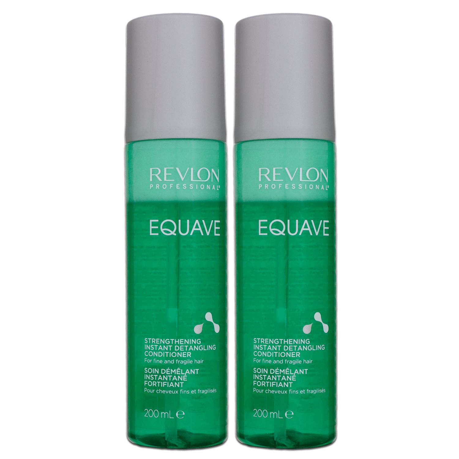 Revlon Equave 2 x 200 ml Strengthening Volumizing Detangling Conditioner Leave In Pflege Set