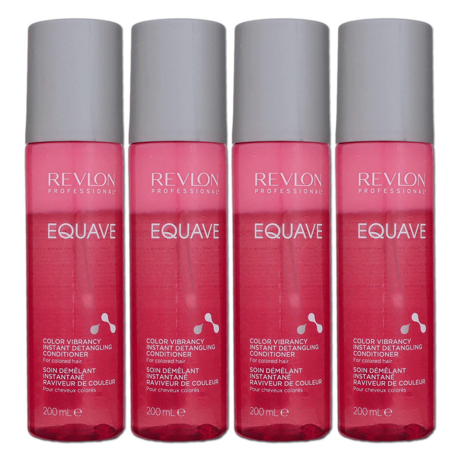 Revlon Equave 4 x 200 ml Color Vibrancy Instant Detangling Conditioner Leave In gef�rbtes Haar Set