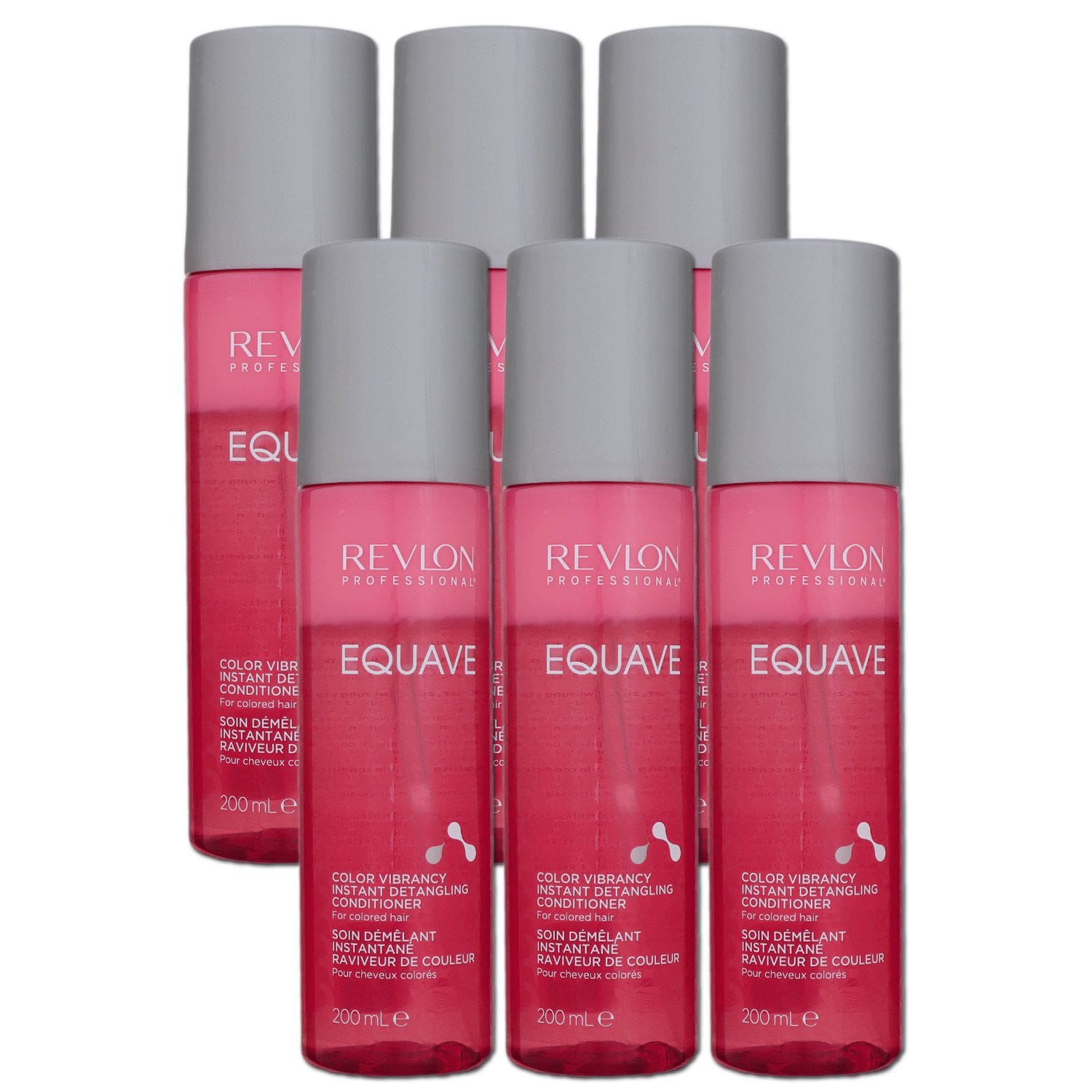 Revlon Equave 6 x 200 ml Color Vibrancy Instant Detangling Conditioner Leave In gef�rbtes Haar Set