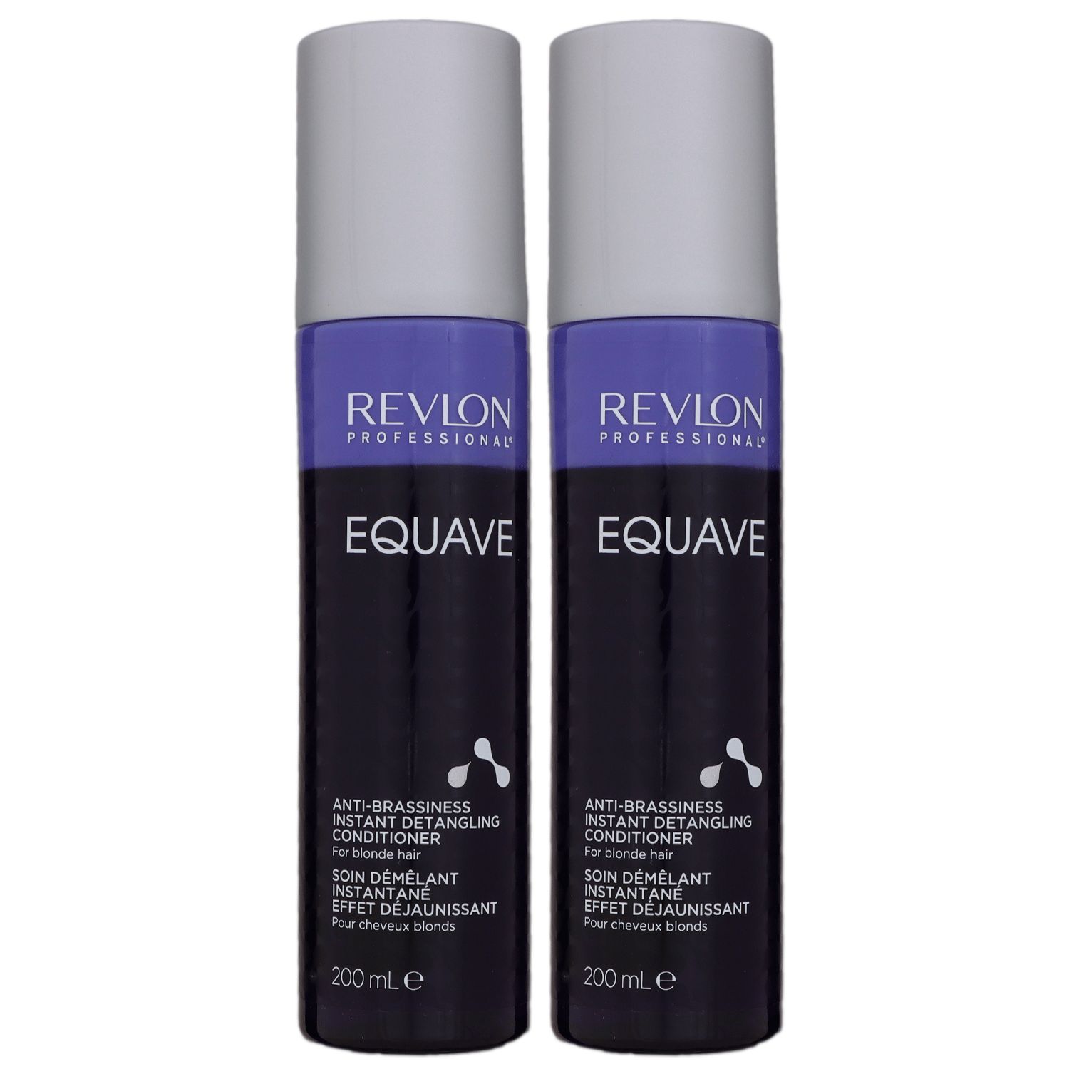 Revlon Equave Anti Brassiness Instant Detangling 2 x 200 ml Conditioner Leave In langes Blondes Haar