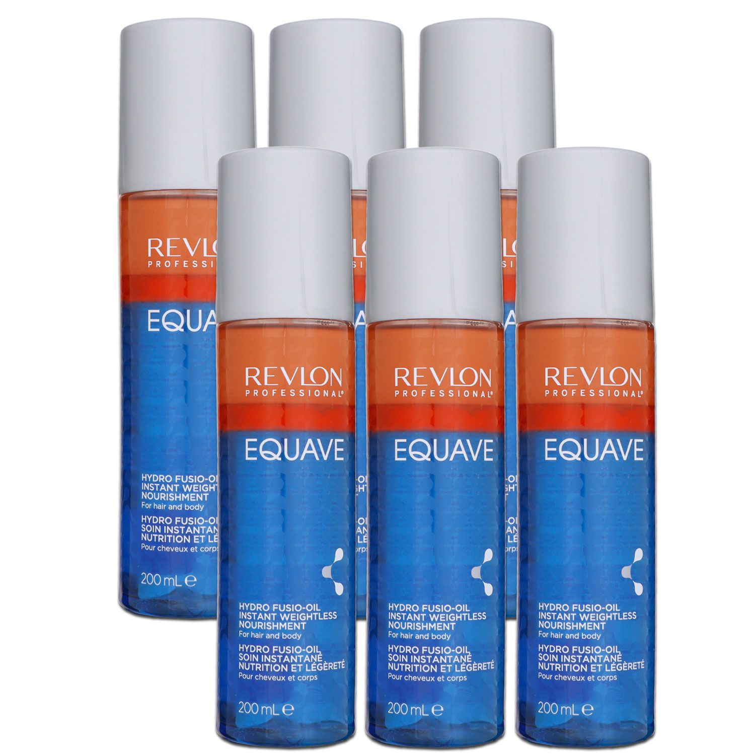 Revlon Equave Hydro Fusio Oil 6 x 200 ml Conditioner Leave In f�r K�rper und Haar Set