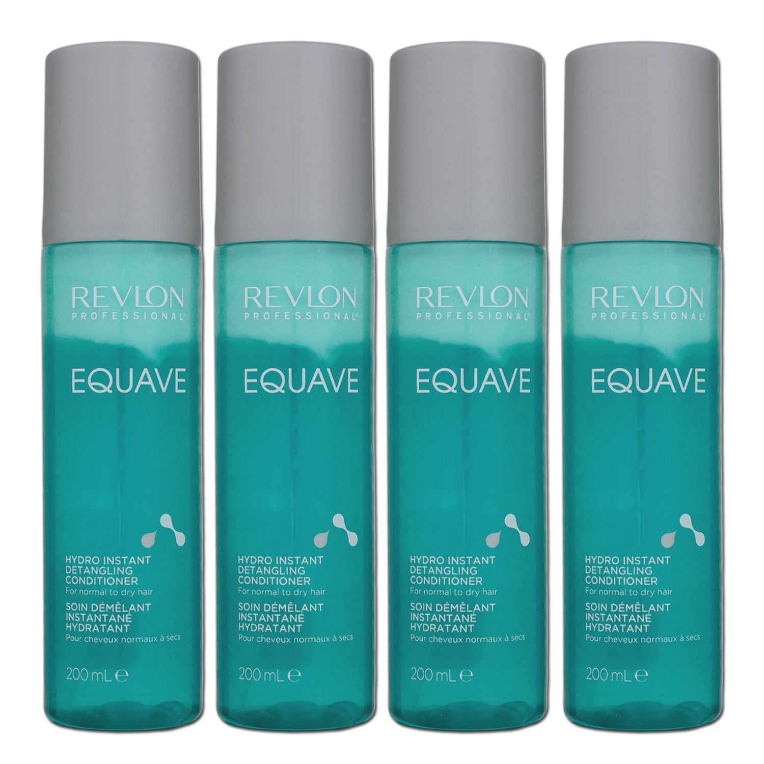 Revlon Equave Hydro Instante Detangler Conditioner 4 x 200 ml Feuchtigkeit Keratin f�r trockenes Haa