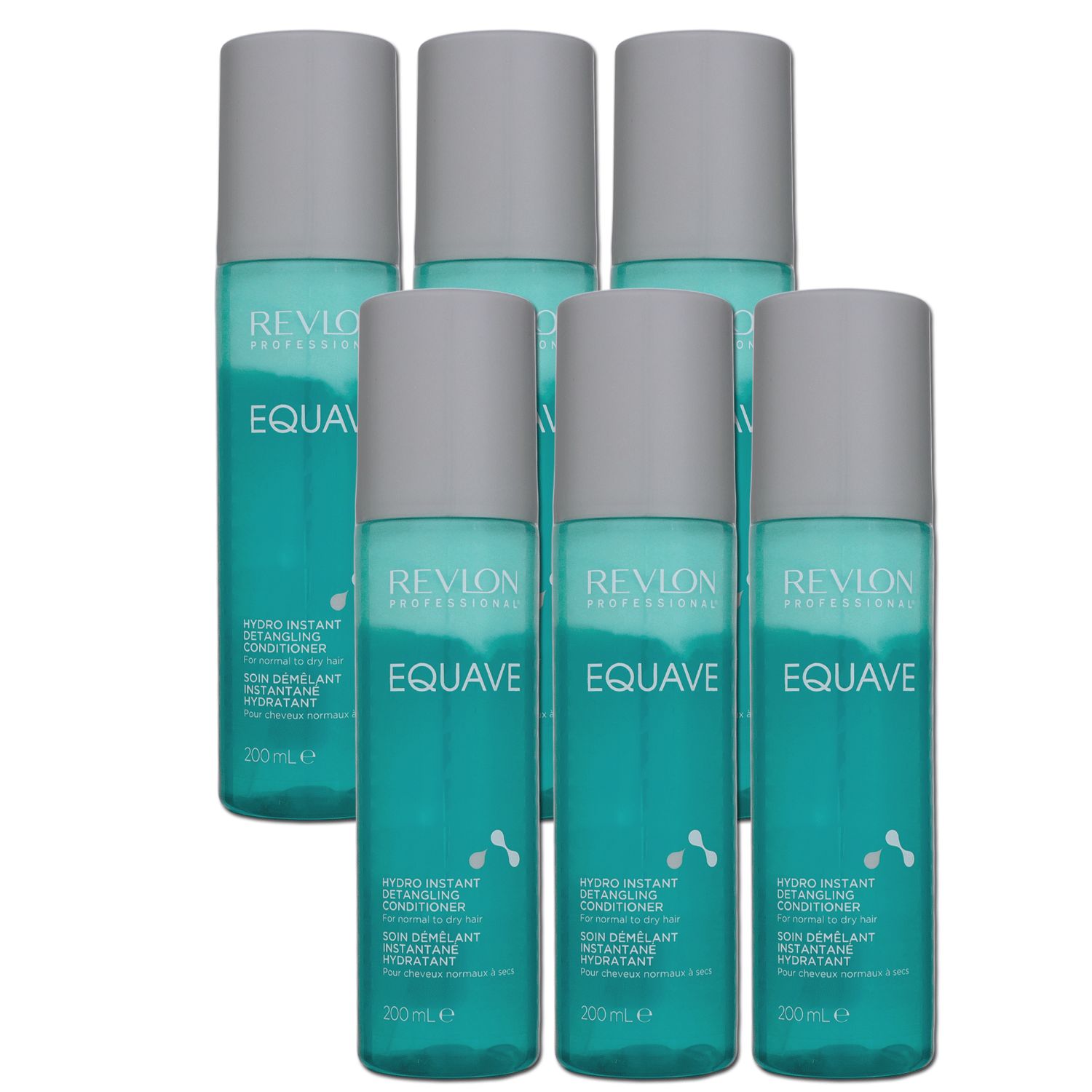 Revlon Equave Hydro Instante Detangler Conditioner 6 x 200 ml Feuchtigkeit Keratin f�r trockenes Haa