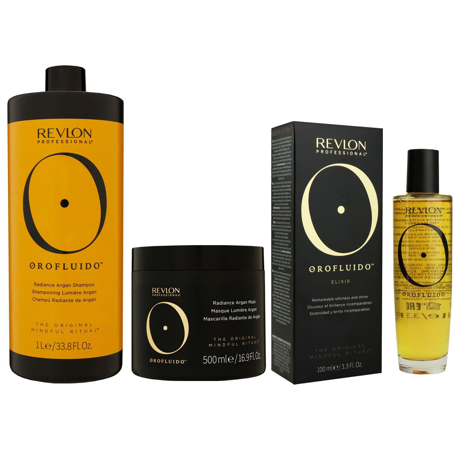 Revlon Orofluido 1000 ml Shampoo & 500 ml Haarmaske & 100 ml Haar�l Set
