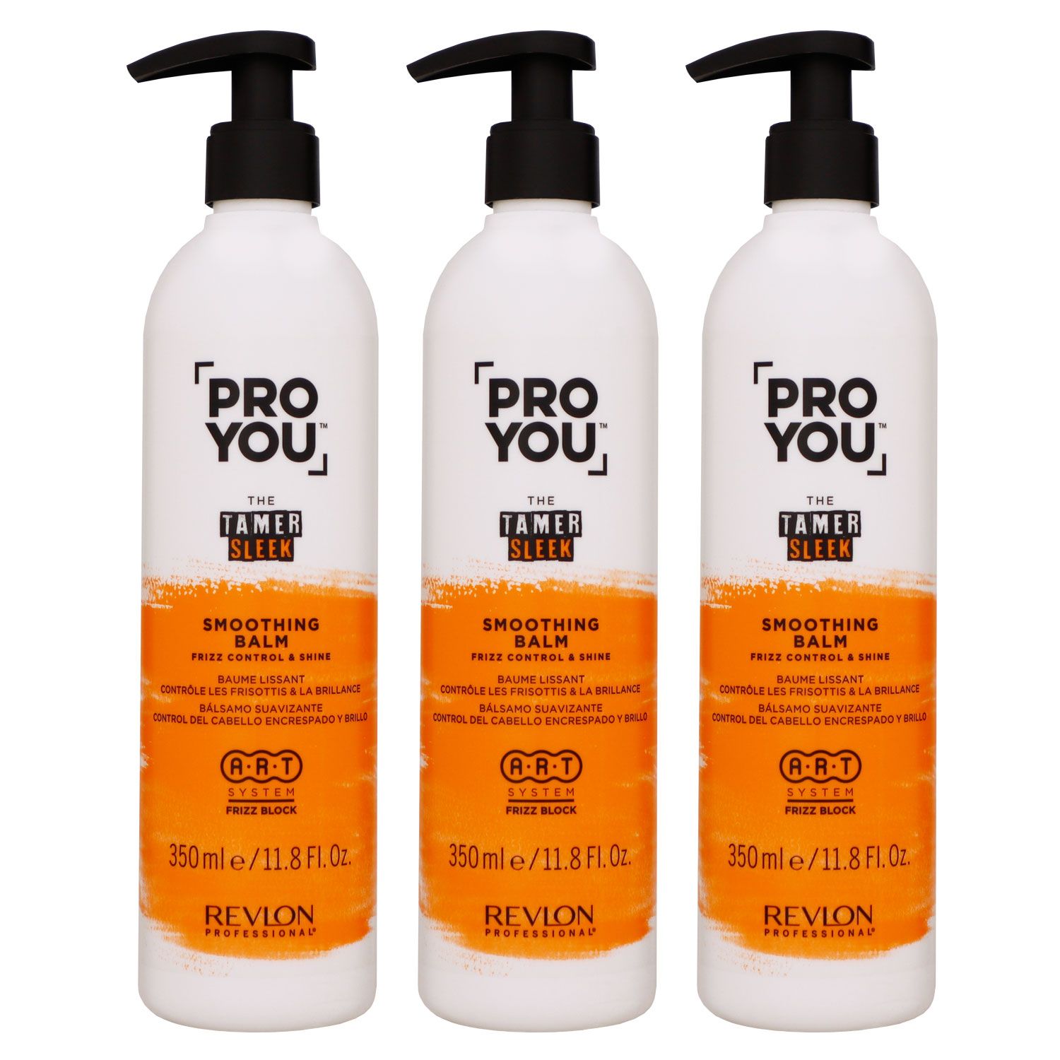 Revlon Professional Pro You The Tamer Sleek 3 x 350 ml Smoothing Balm Conditioner Set