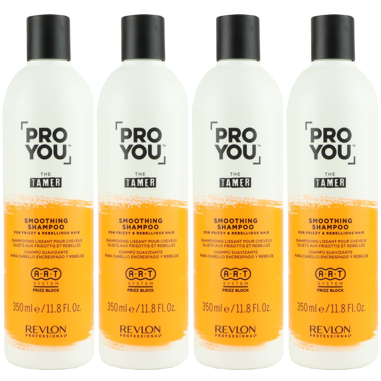 Revlon Professional Pro You The Tamer Smoothing 4 x 350 ml Shampoo f�r strapaziertes Haar Set