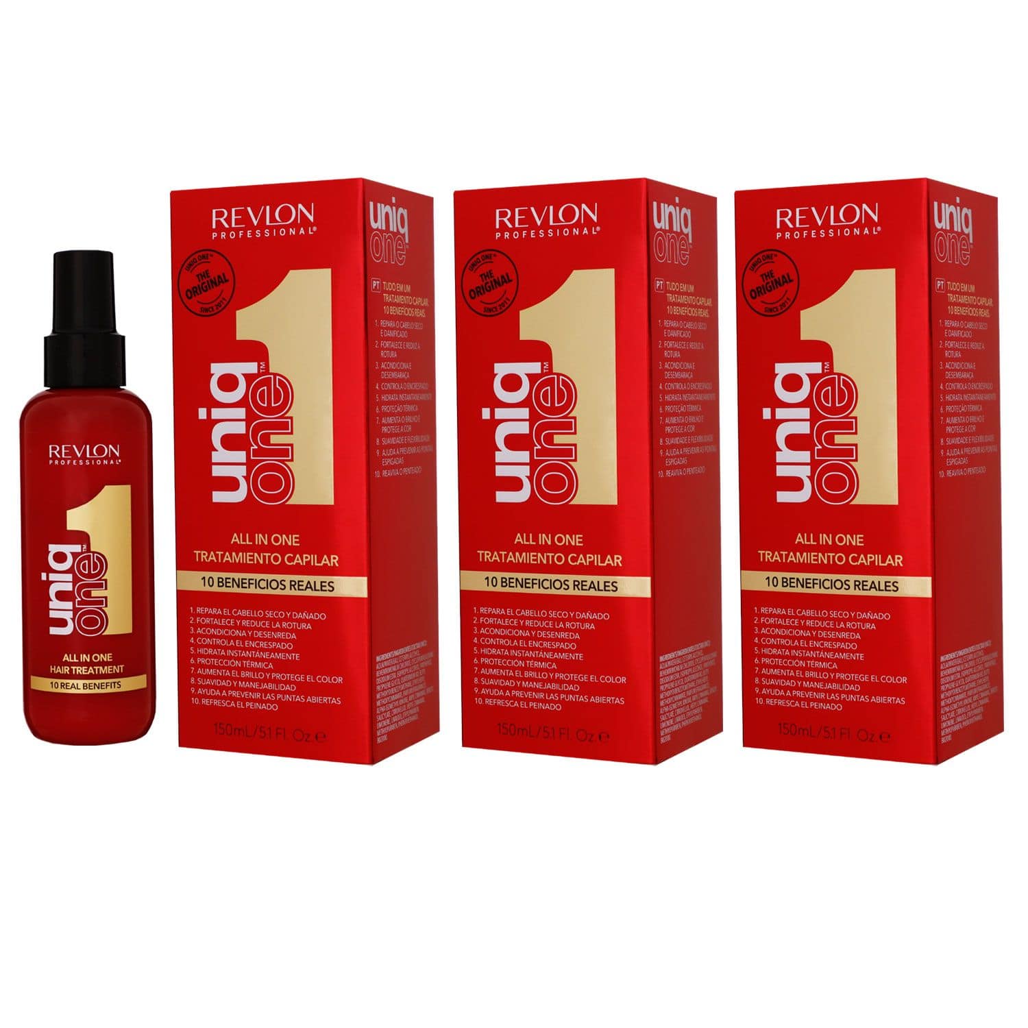 Revlon Uniq One 3 x 150 ml All In One Classic 10 in 1 Hair Treatment Set