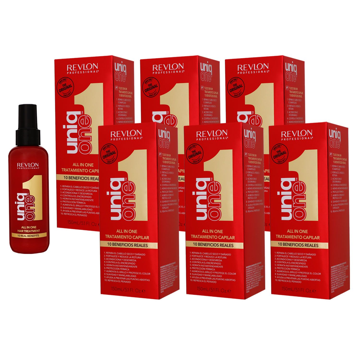Revlon Uniq One 6 x 150 ml All In One Classic 10 in 1 Hair Treatment Set