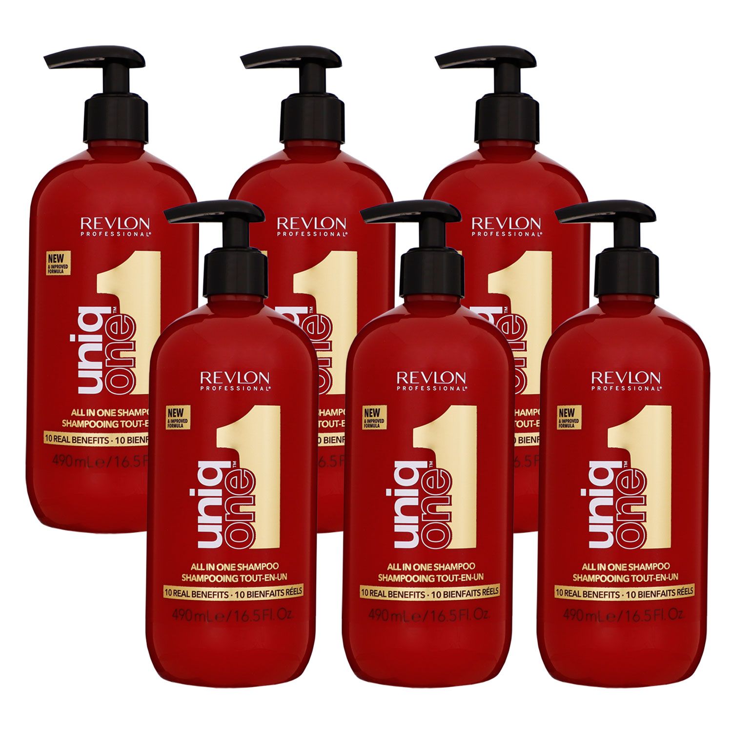 Revlon Uniq One All in One 6 x 490 ml Shampoo f�r jeden Haartypen Set