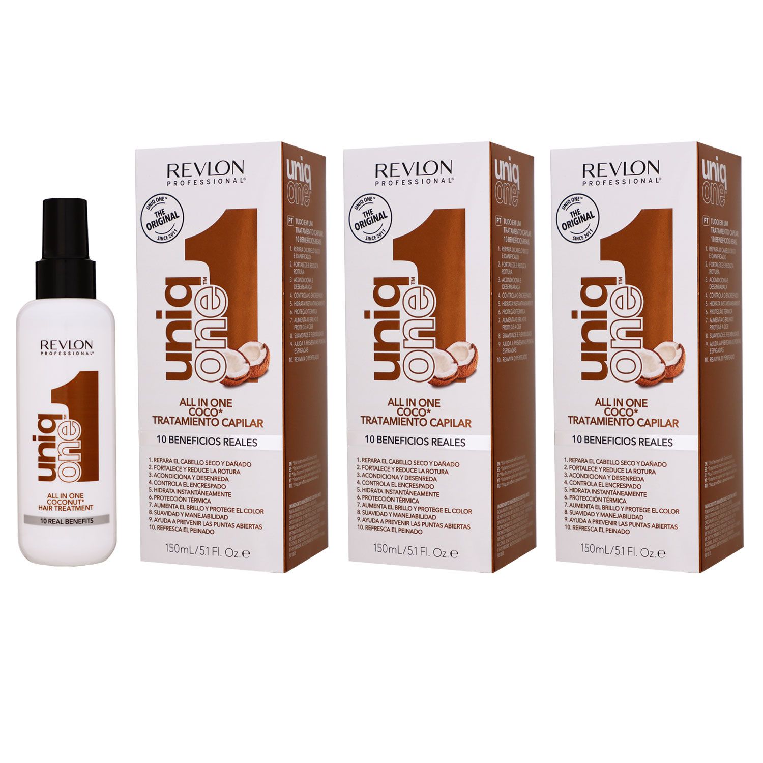 Revlon Uniq One Coconut 3 x 150 ml All In One Treatment Set