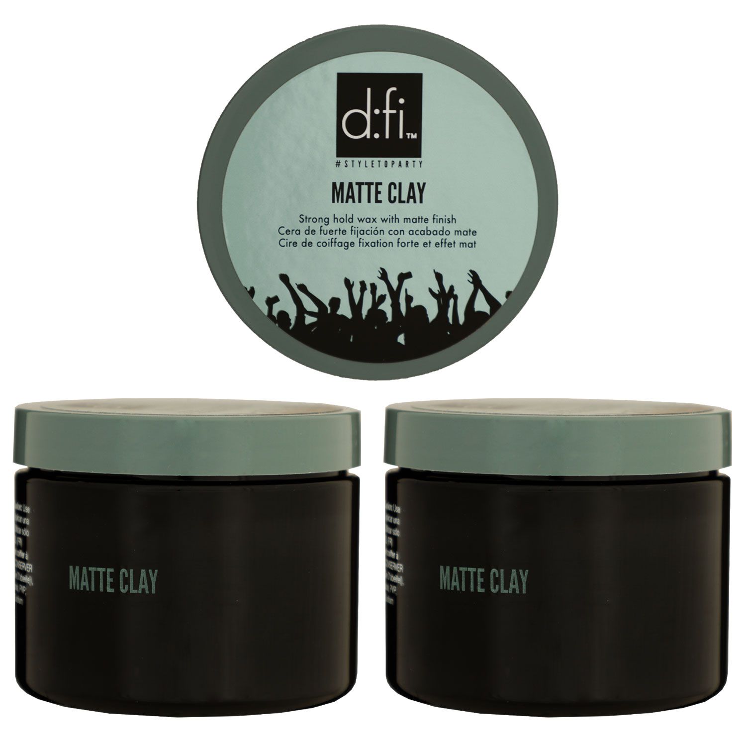 Revlon d:fi Matte Clay 2 x 150 g Haarwachs matt starker Halt Set