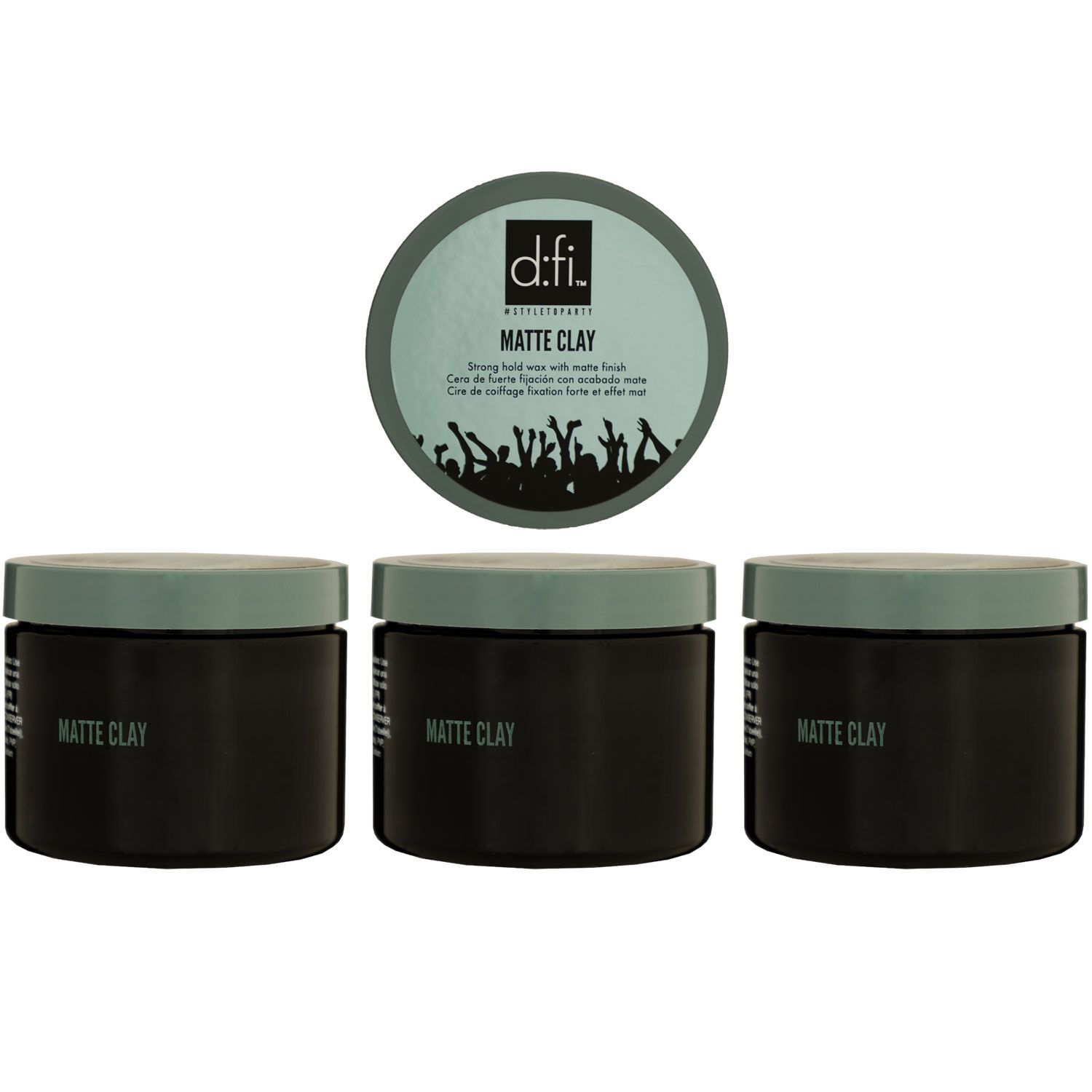 Revlon d:fi Matte Clay 3 x 150 g Haarwachs matt starker Halt Set
