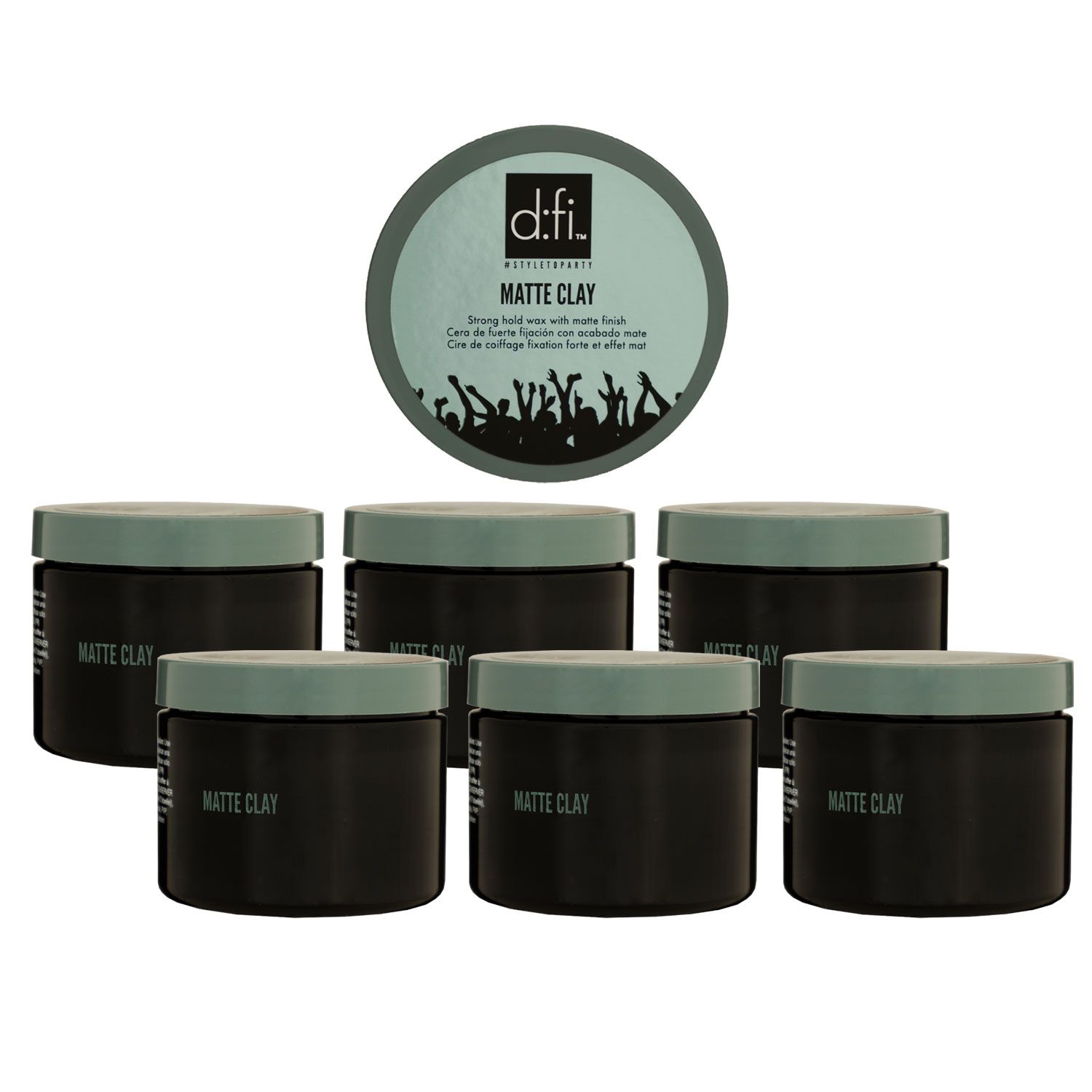 Revlon d:fi Matte Clay 6 x 150 g Haarwachs matt starker Halt Set