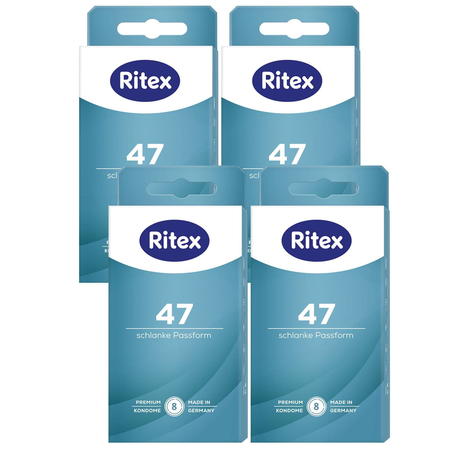 Ritex 47 Kondome 4 x 8 St�ck Schlanke Passform Sicheres Gef�hl bei schlankeren Gr��en Set