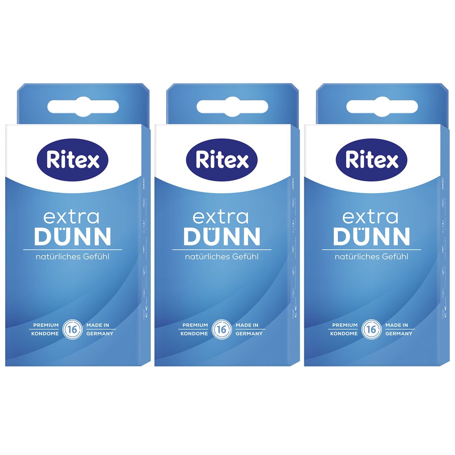 Ritex Extra D�nn Kondome 3 x 16 St�ck f�r ein besonders nat�rliches Gef�hl Set