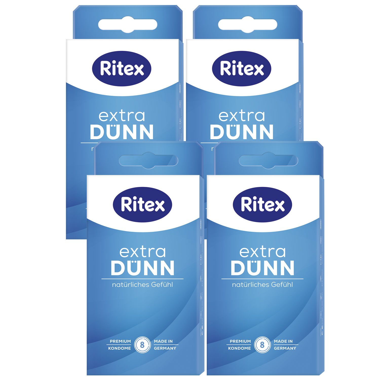 Ritex Extra D�nn Kondome 4 x 8 St�ck f�r ein besonders nat�rliches Gef�hl Set