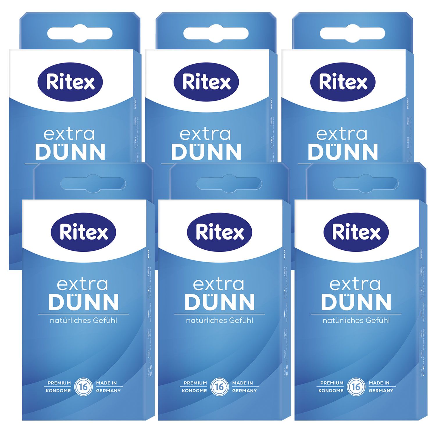 Ritex Extra D�nn Kondome 6 x 16 St�ck f�r ein besonders nat�rliches Gef�hl Set