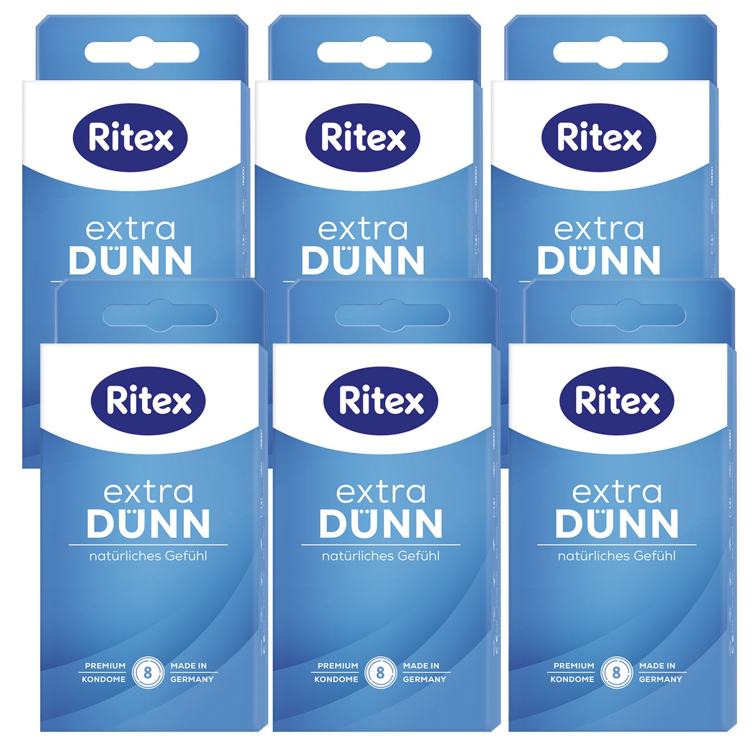 Ritex Extra D�nn Kondome 6 x 8 St�ck f�r ein besonders nat�rliches Gef�hl Set