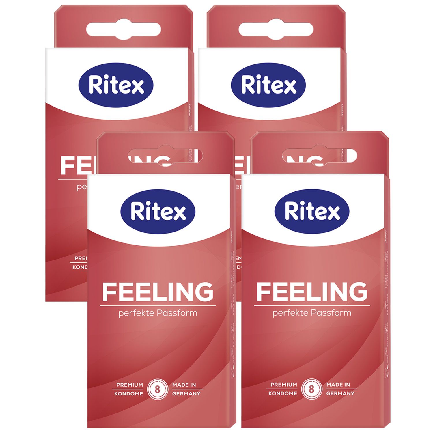 Ritex Feeling Kondome 4 x 8 St�ck Perfekte Passform & Intensiver Hautkontakt Set