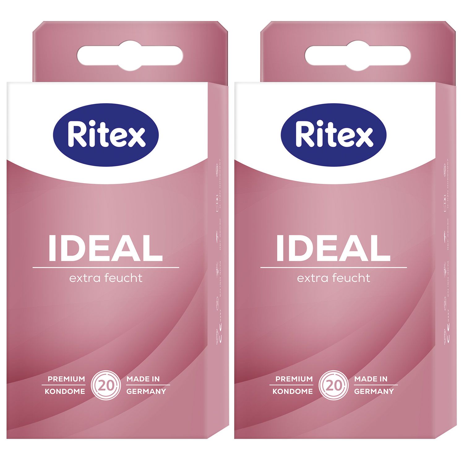 Ritex Ideal Kondome 2 x 20 St�ck extra feucht mit extra viel Gleitmittel Set