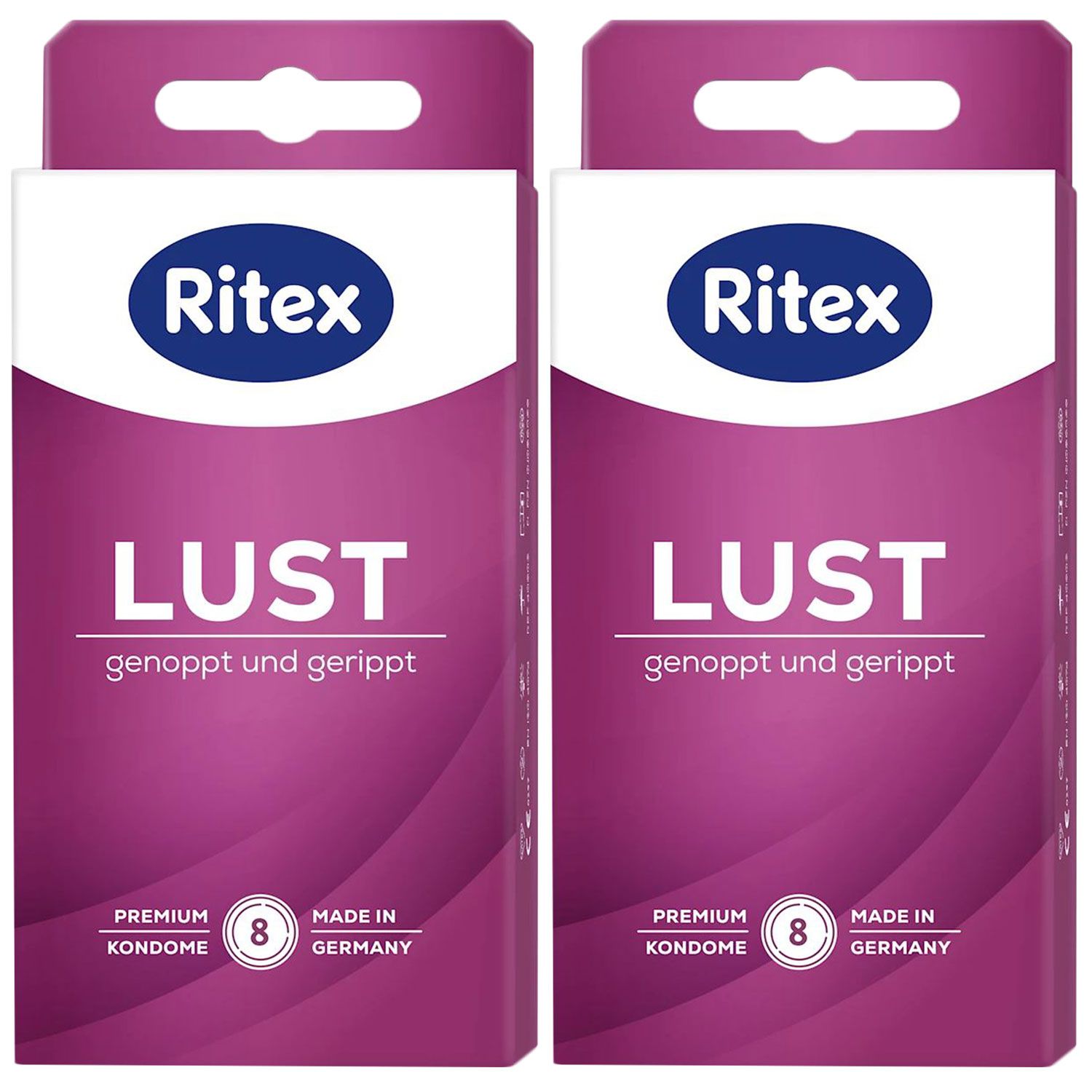 Ritex Lust Kondome 2 x 8 St�ck Genoppt & Gerippt f�r intensive Gef�hle Set