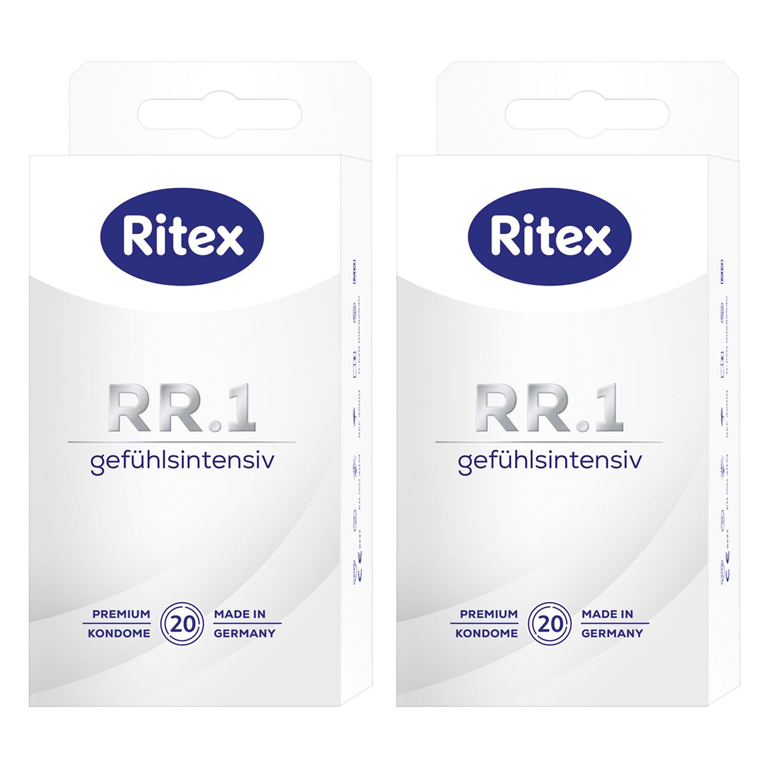Ritex RR.1 Kondome 2 x 20 St�ck Gef�hlsintensiv mit gef�hlsaktivem Gleitfilm Set