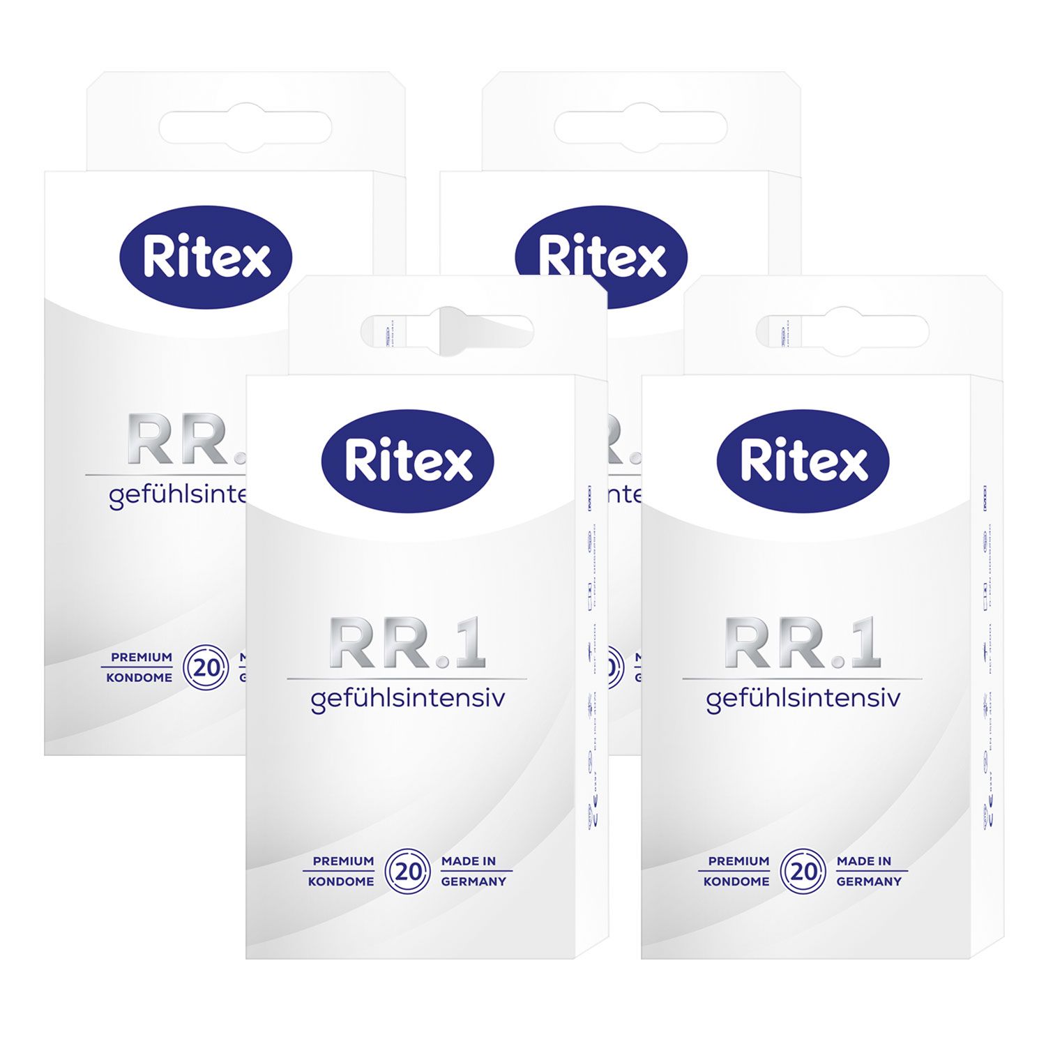 Ritex RR.1 Kondome 4 x 20 Stück Gefühlsintensiv mit gefühlsaktivem ...