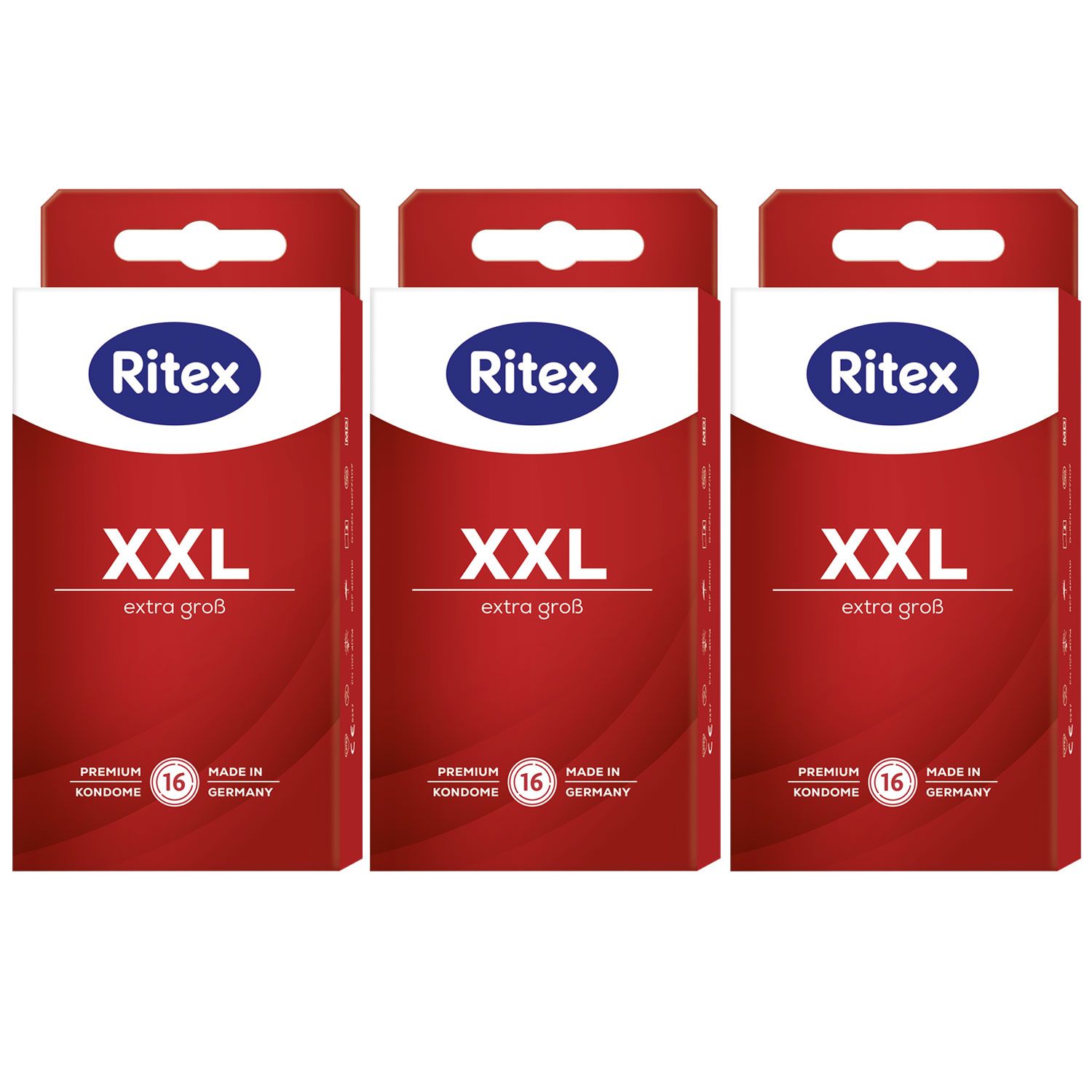 Ritex XXL Kondome 3 x 16 St�ck extra gro� hochelastisch und gef�hlsintensiv Set