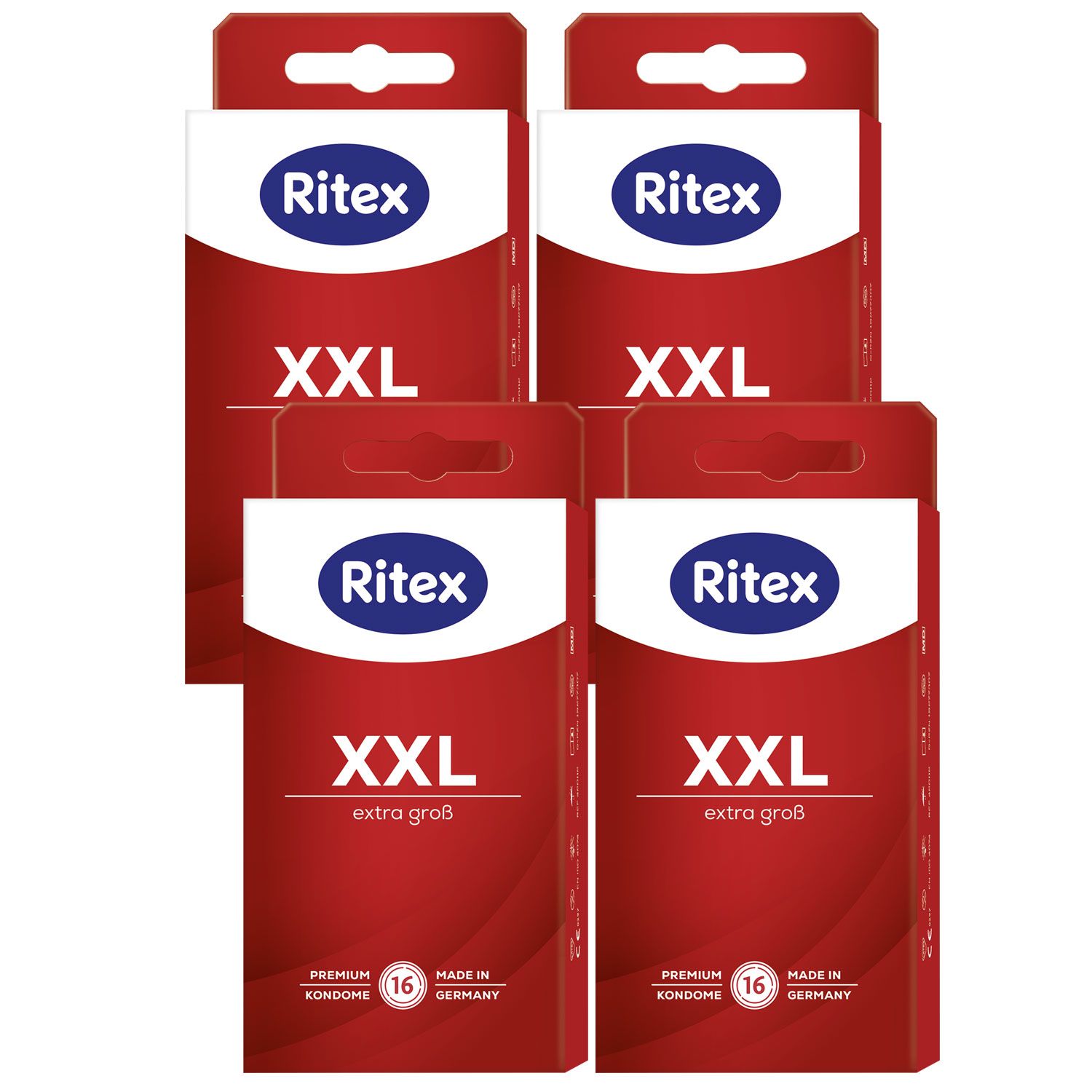 Ritex XXL Kondome 4 x 16 St�ck extra gro� hochelastisch und gef�hlsintensiv Set