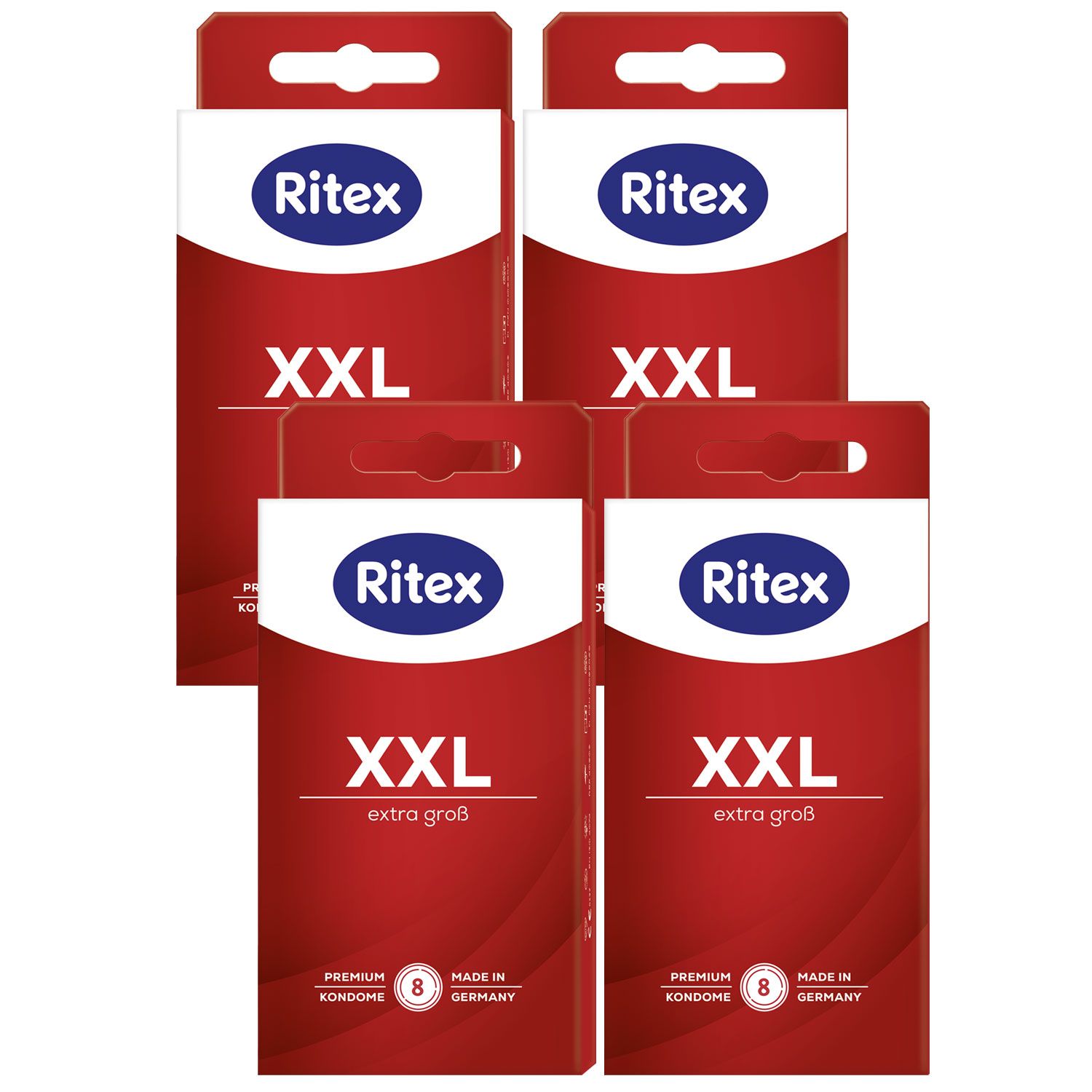 Ritex XXL Kondome 4 x 8 St�ck extra gro� hochelastisch und gef�hlsintensiv Set