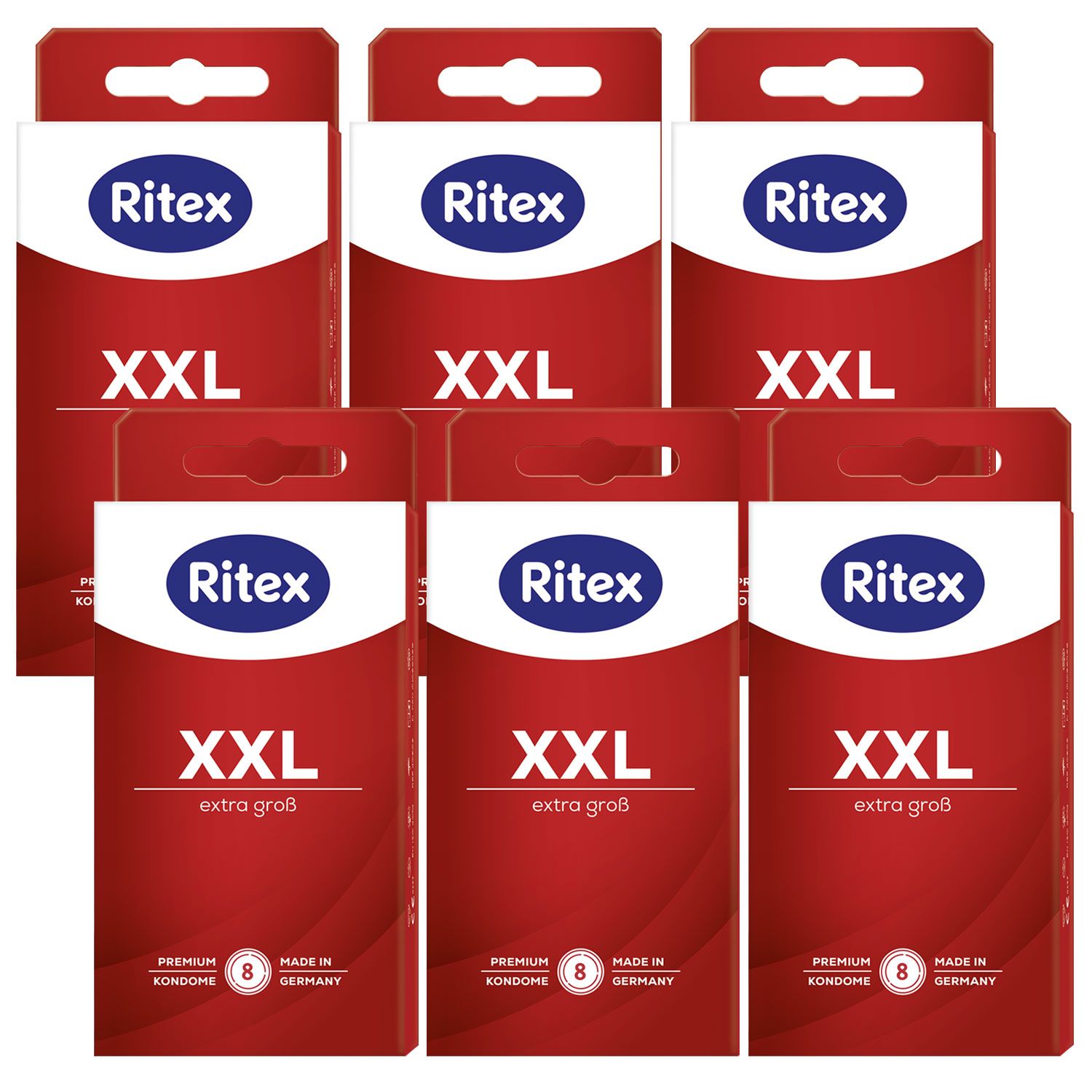 Ritex XXL Kondome 6 x 8 St�ck extra gro� hochelastisch und gef�hlsintensiv Set